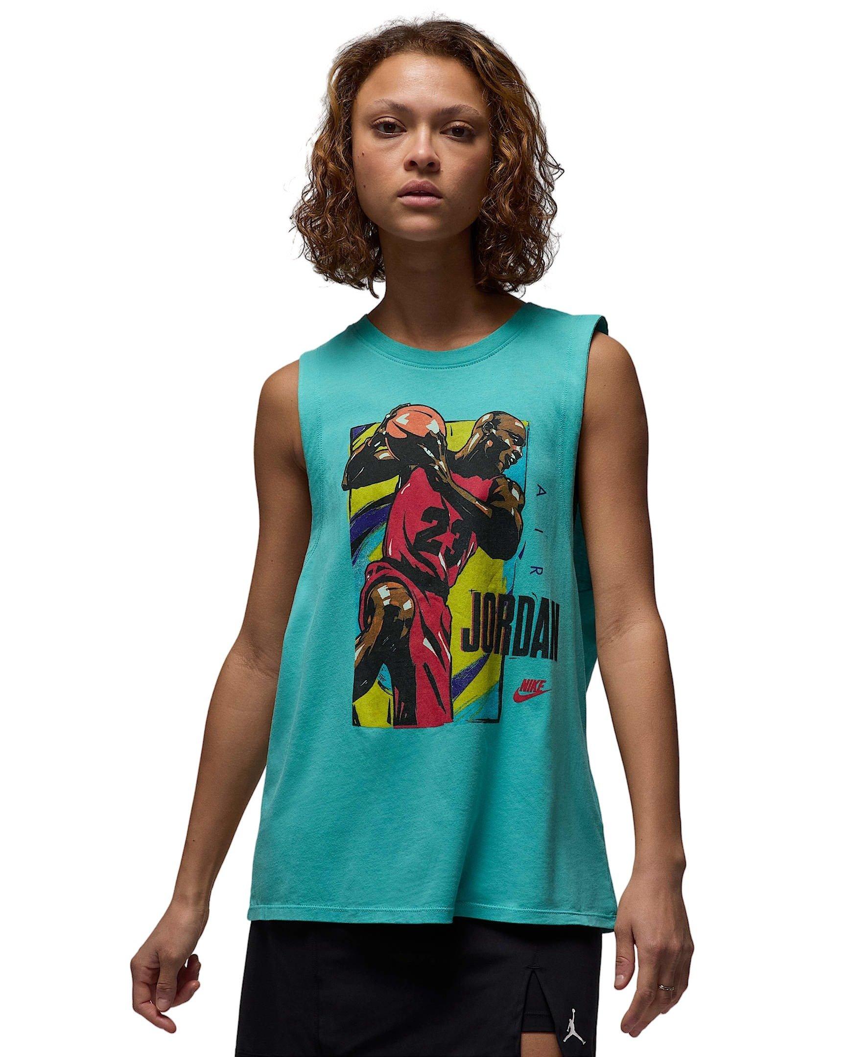 Jordan Women's Sleeveless Graphic T-Shirt - Teal - TEAL Thumbnail View 1