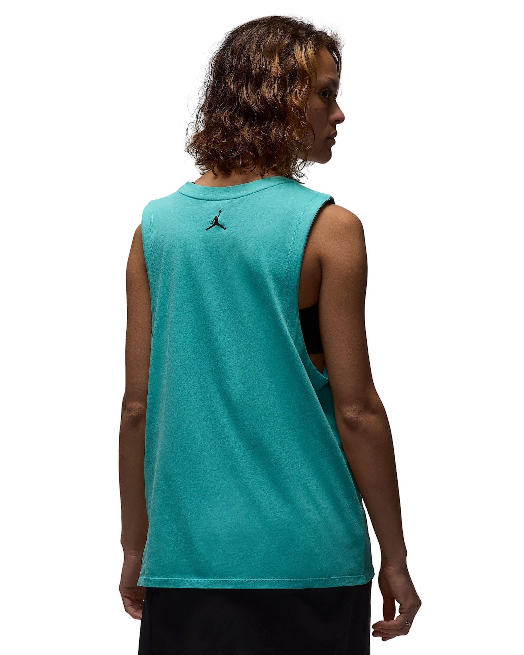Jordan Women's Sleeveless Graphic T-Shirt -Teal - TEAL Thumbnail View 2