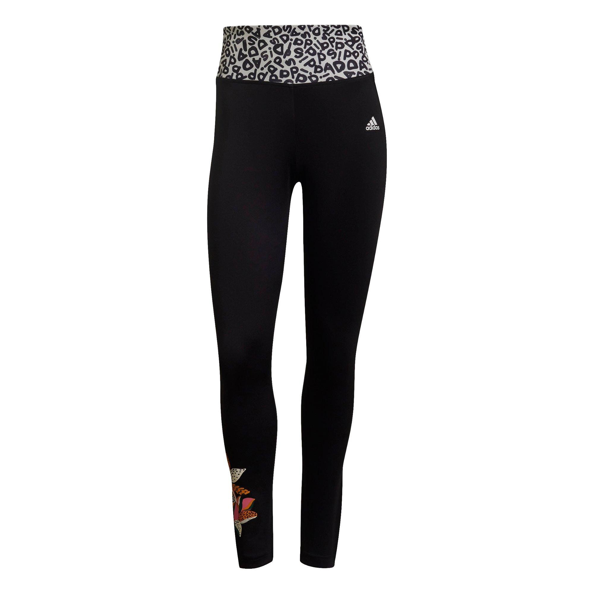 adidas Women's "Black" FARM Rio Feelbrilliant AEROREADY High-Rise Leggings - BLACK Thumbnail View 1