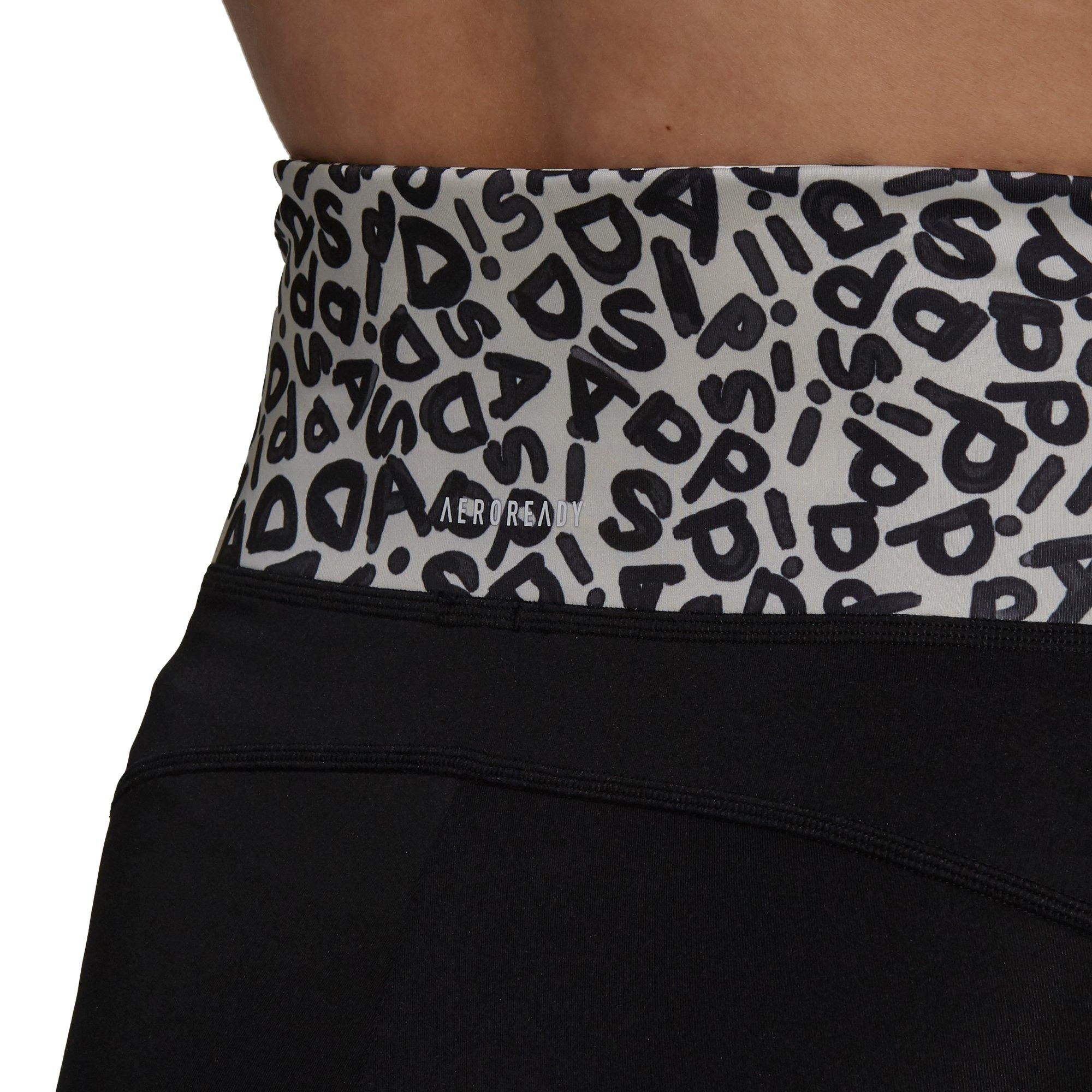 adidas Women's "Black" FARM Rio Feelbrilliant AEROREADY High-Rise Leggings - BLACK Thumbnail View 4