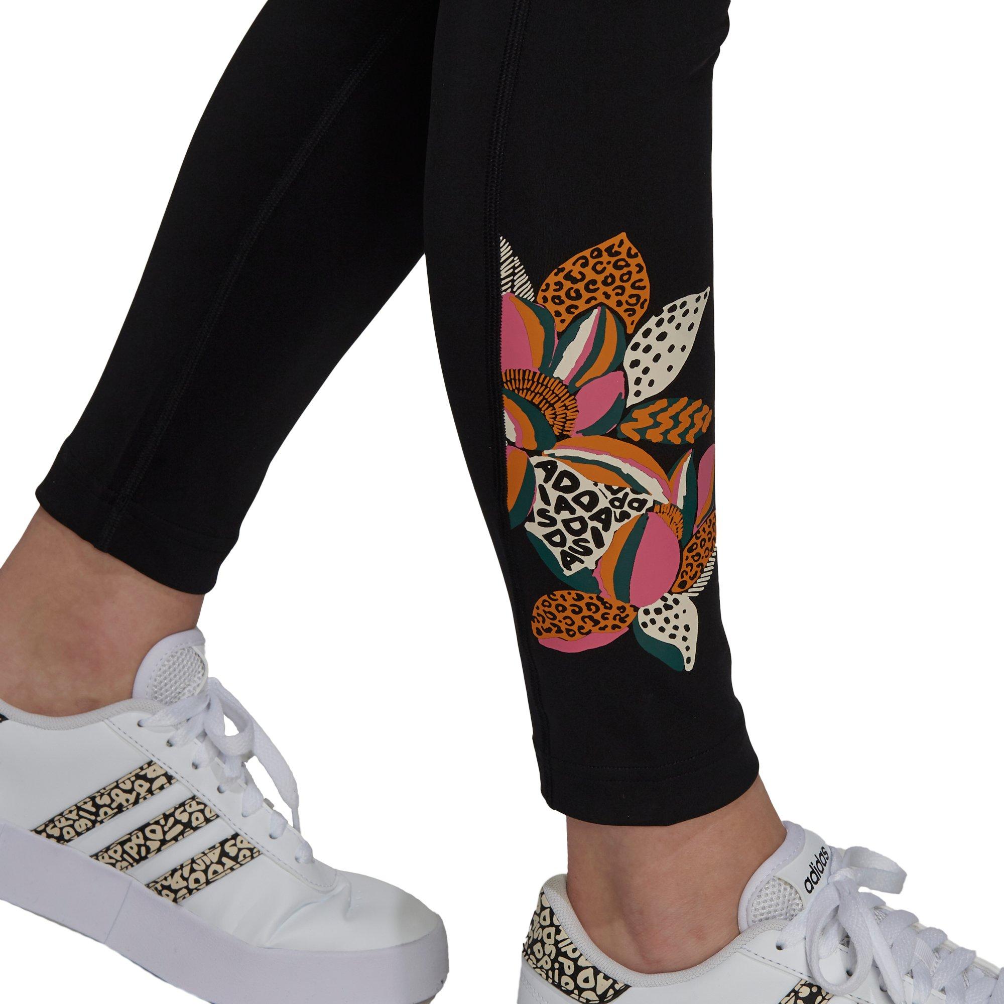 adidas Women's "Black" FARM Rio Feelbrilliant AEROREADY High-Rise Leggings - BLACK Thumbnail View 5