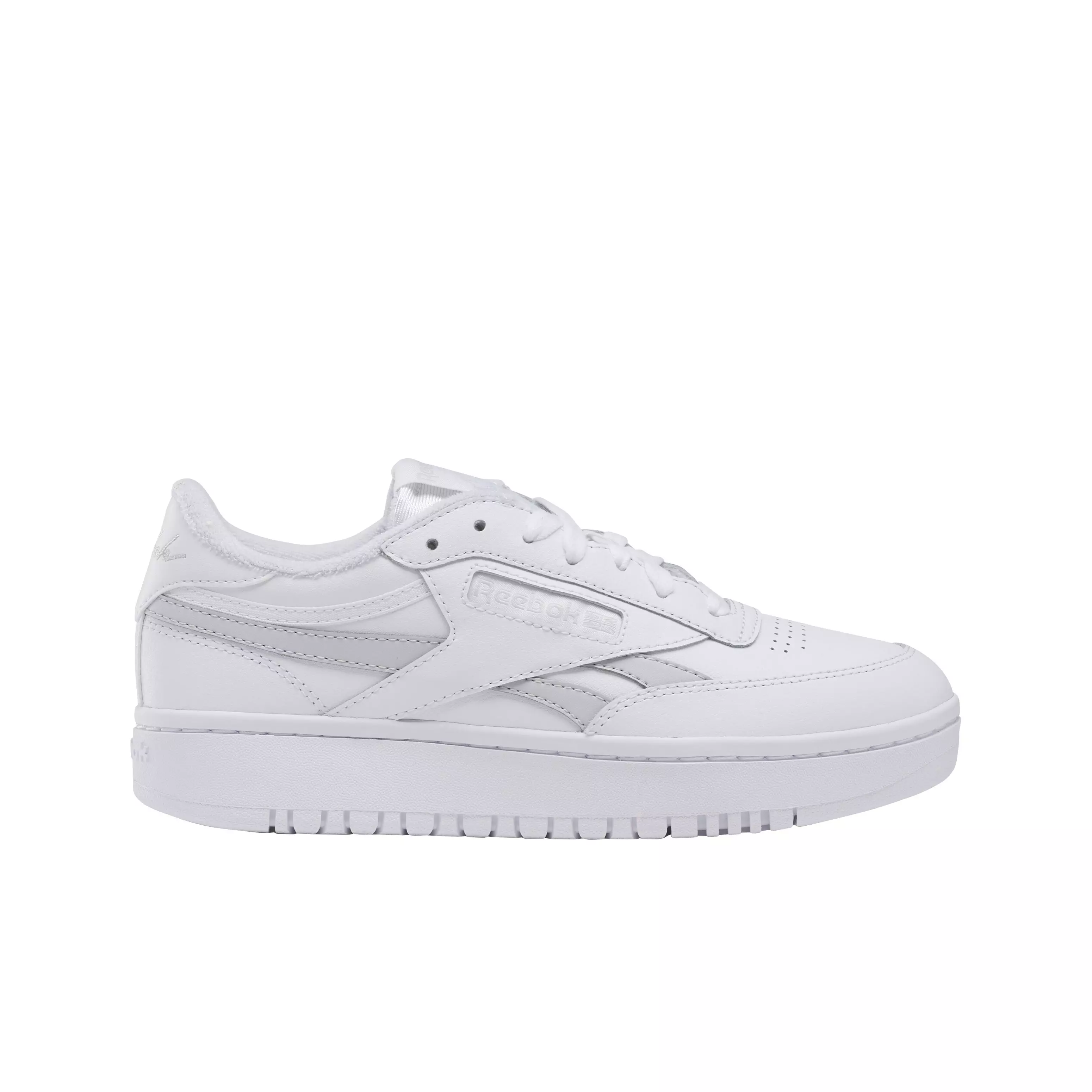Reebok Club C Double Revenge "Ftwr White/Pure Grey 2/Ftwr White" Women's Shoe - WHITE/GREY/WHITE