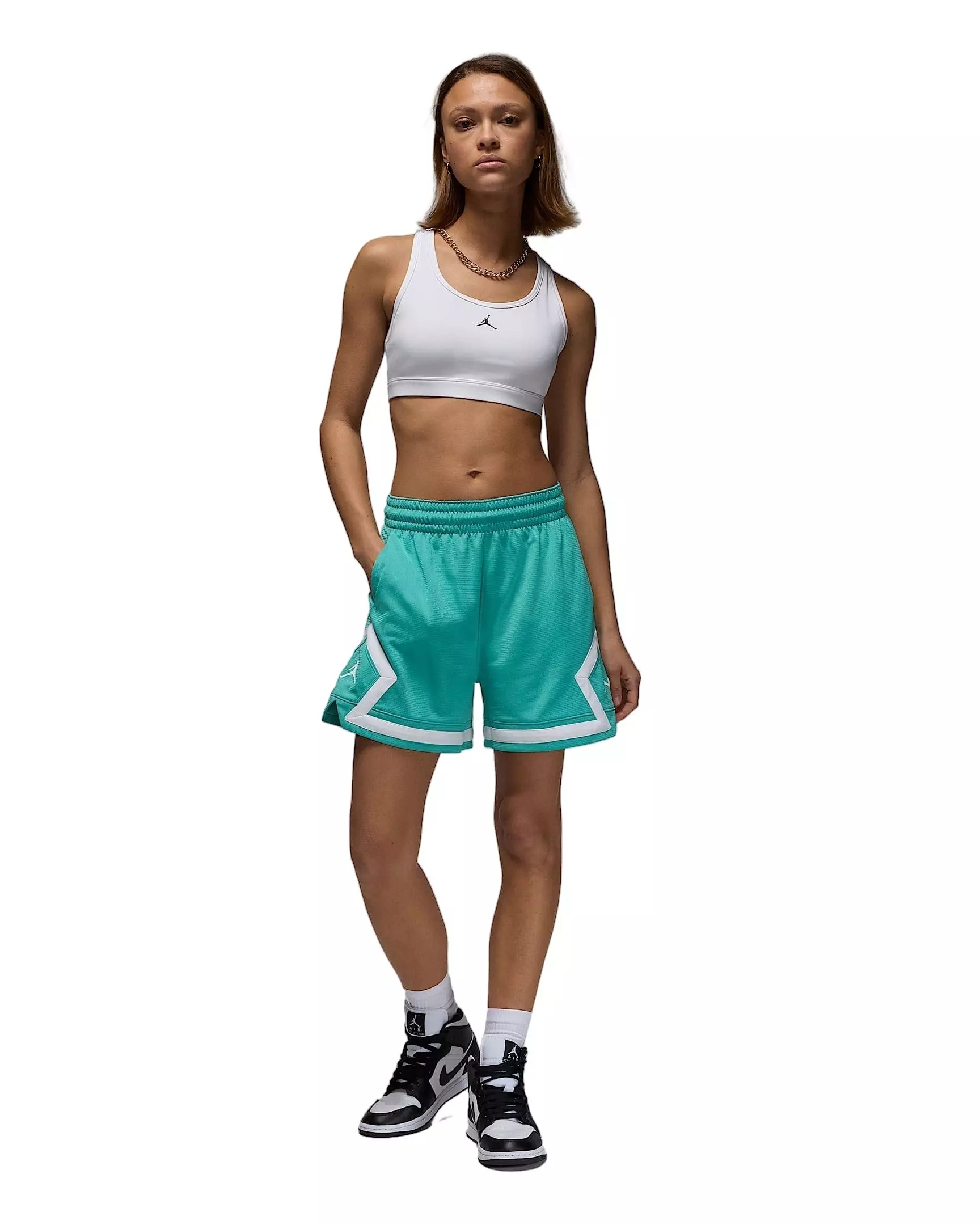 Jordan Women's Sport 4" Diamond Shorts - TEAL