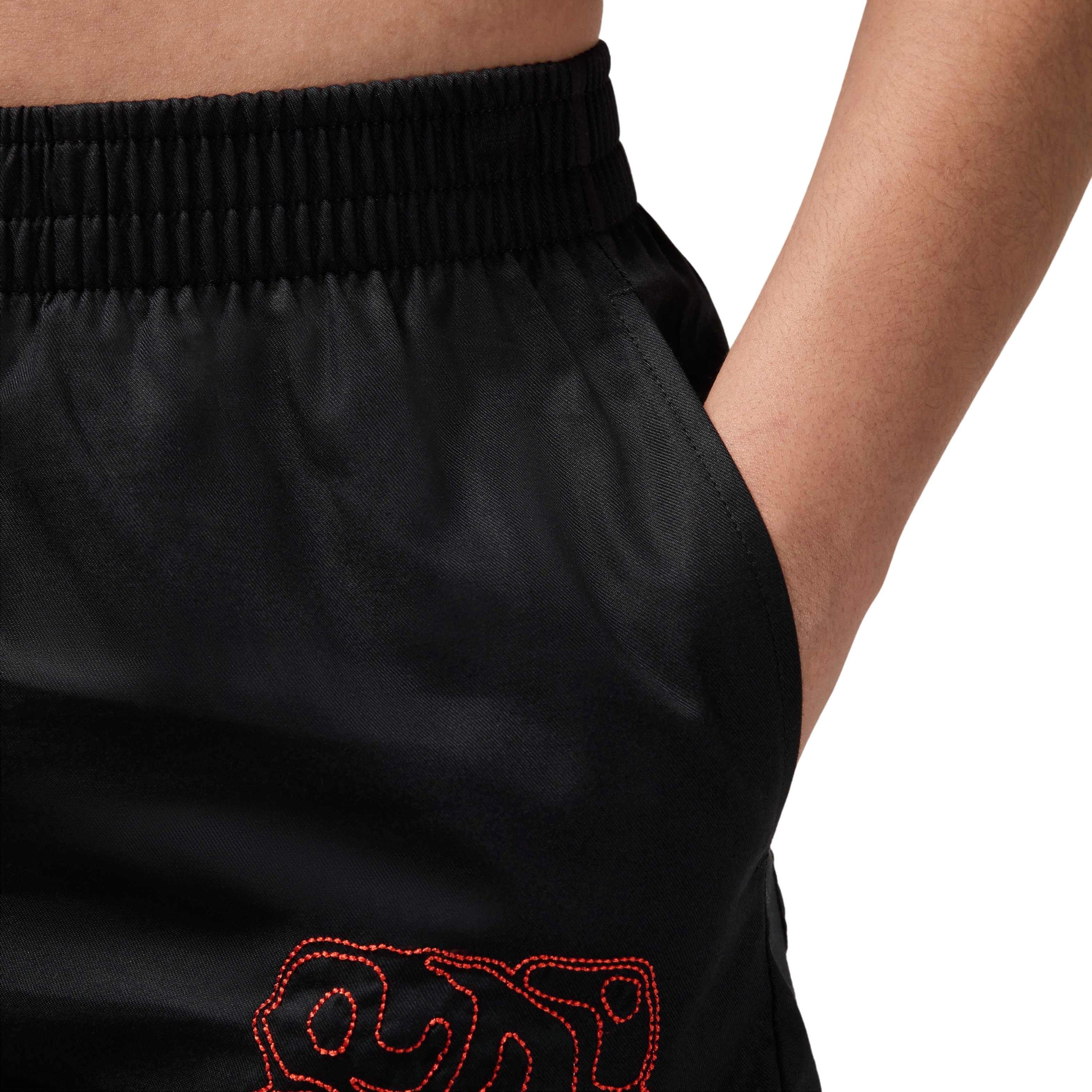 Jordan Women's Woven Rose Shorts - BLACK Thumbnail View 4
