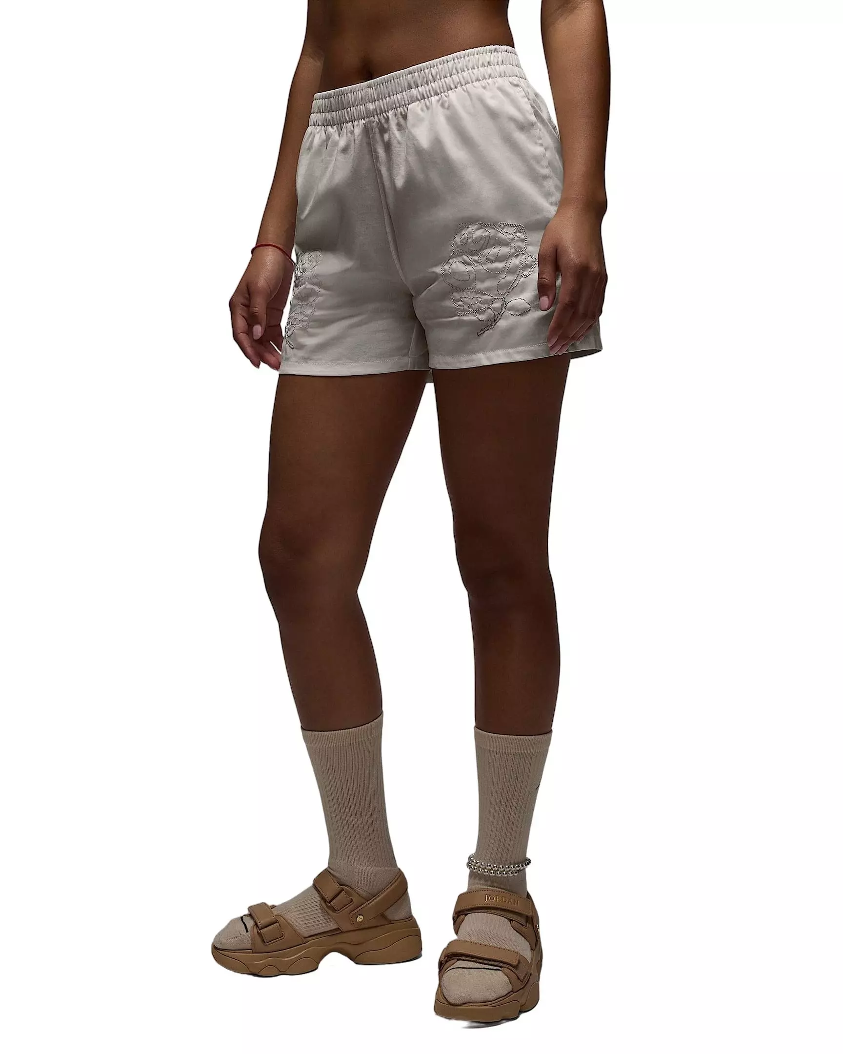 Jordan Women's Woven Rose Shorts - WHITE