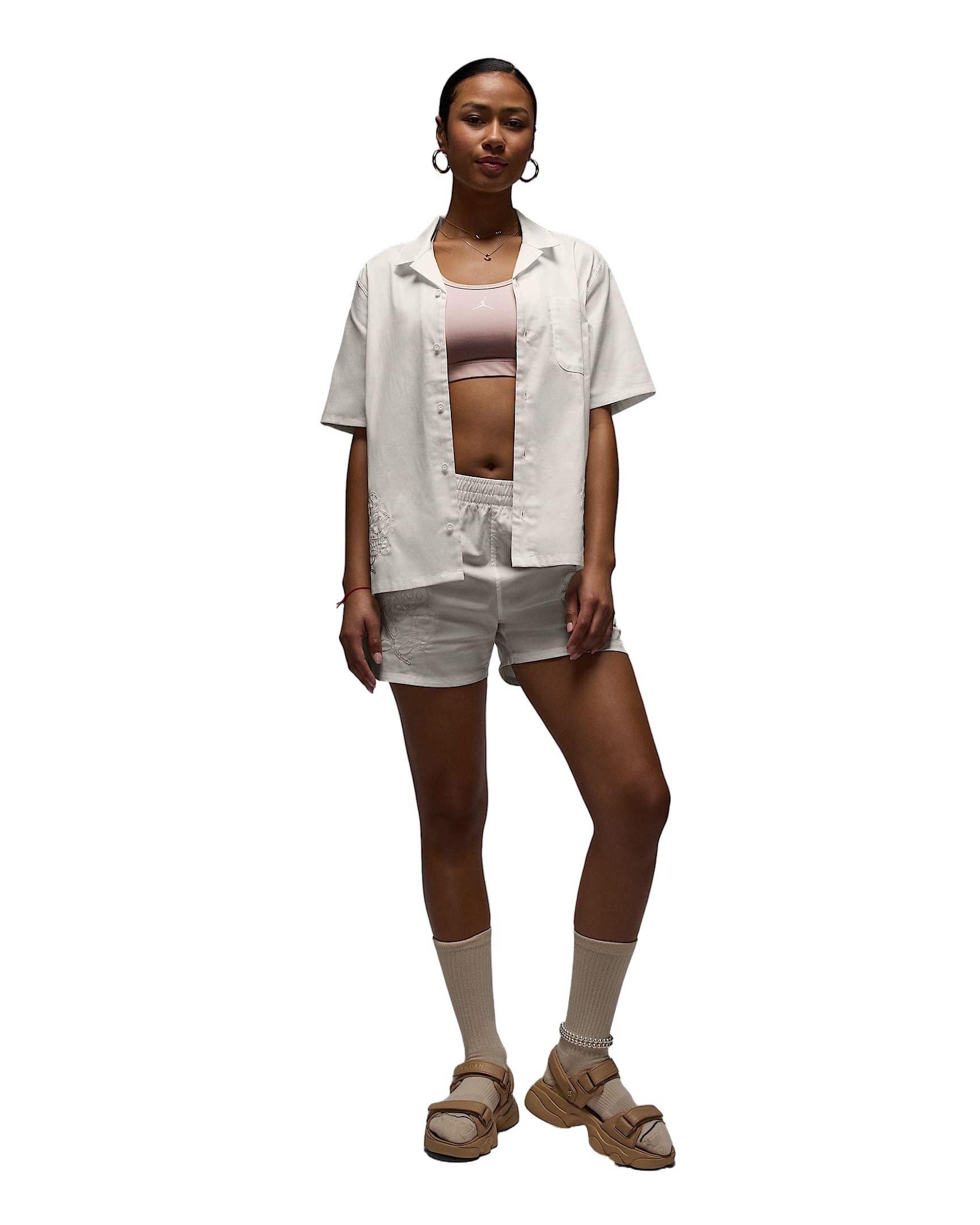 Jordan Women's Woven Rose Shorts - WHITE Thumbnail View 6