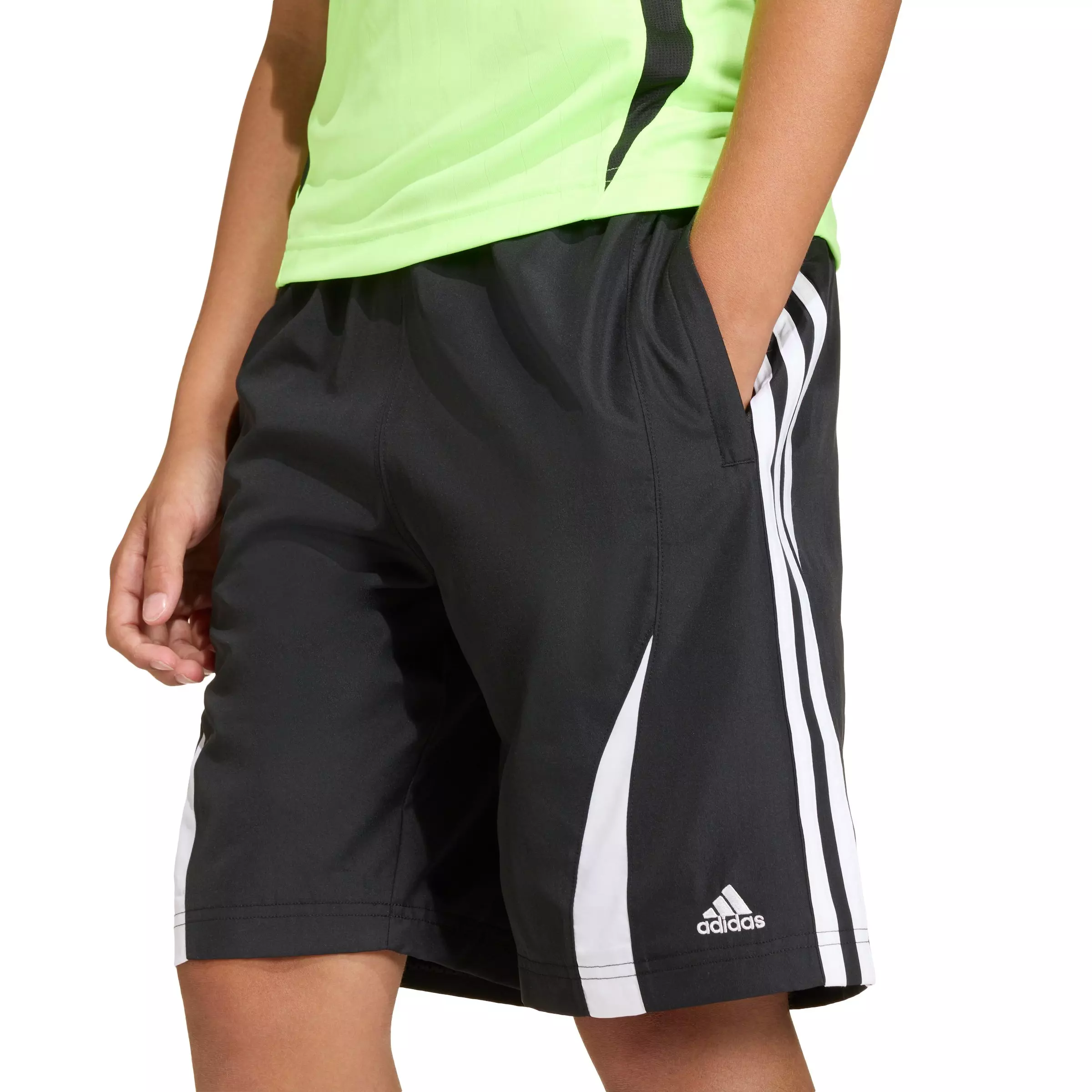 adidas Originals Big Kids' Teamgeist Loose Shorts - Black - BLACK