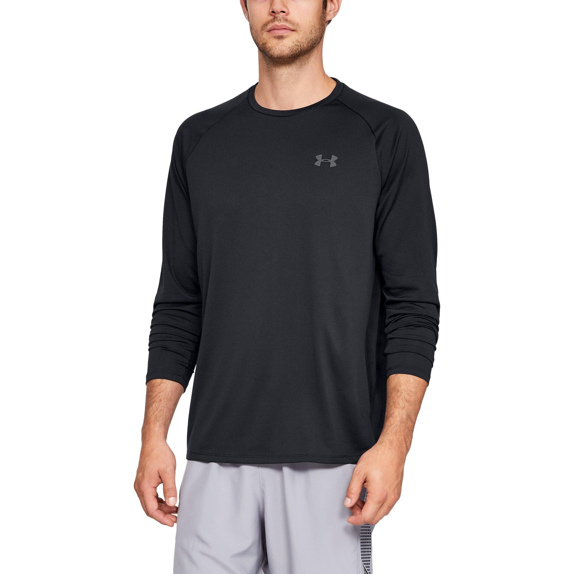 Under Armour Men's Tech Long Sleeve Black Tee - BLACK Thumbnail View 1