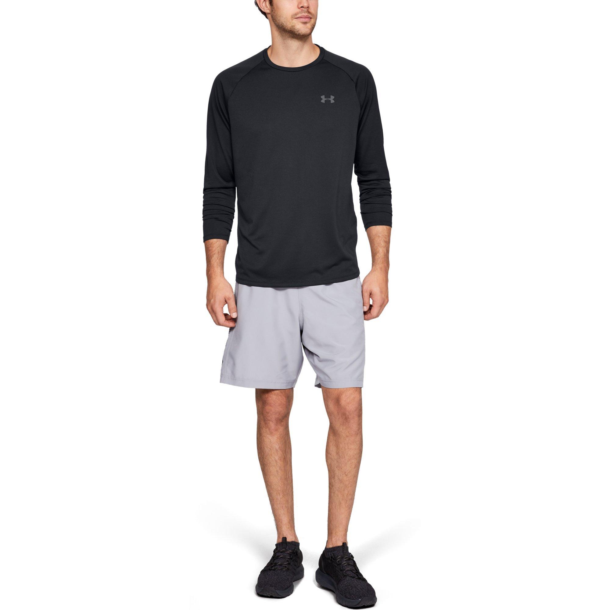 Under Armour Men's Tech Long Sleeve Black Tee - BLACK Thumbnail View 3