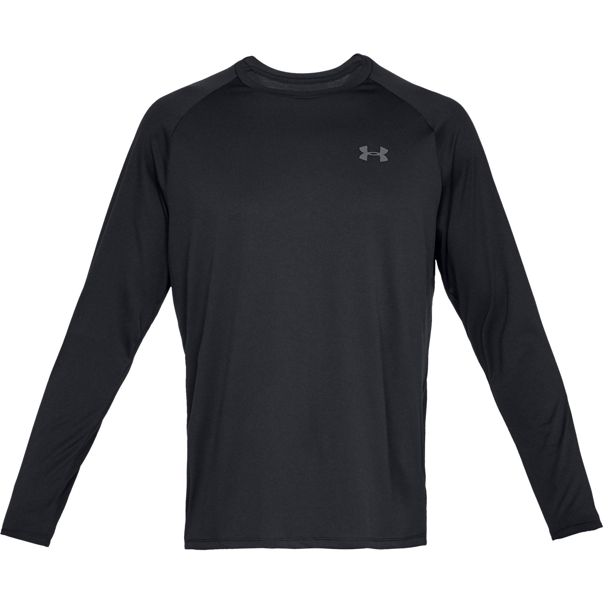 Under Armour Men's Tech Long Sleeve Black Tee - BLACK Thumbnail View 4