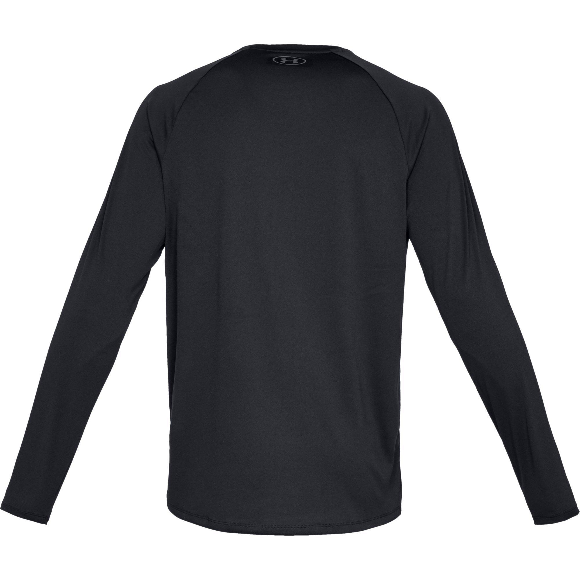 Under Armour Men's Tech Long Sleeve Black Tee - BLACK Thumbnail View 5