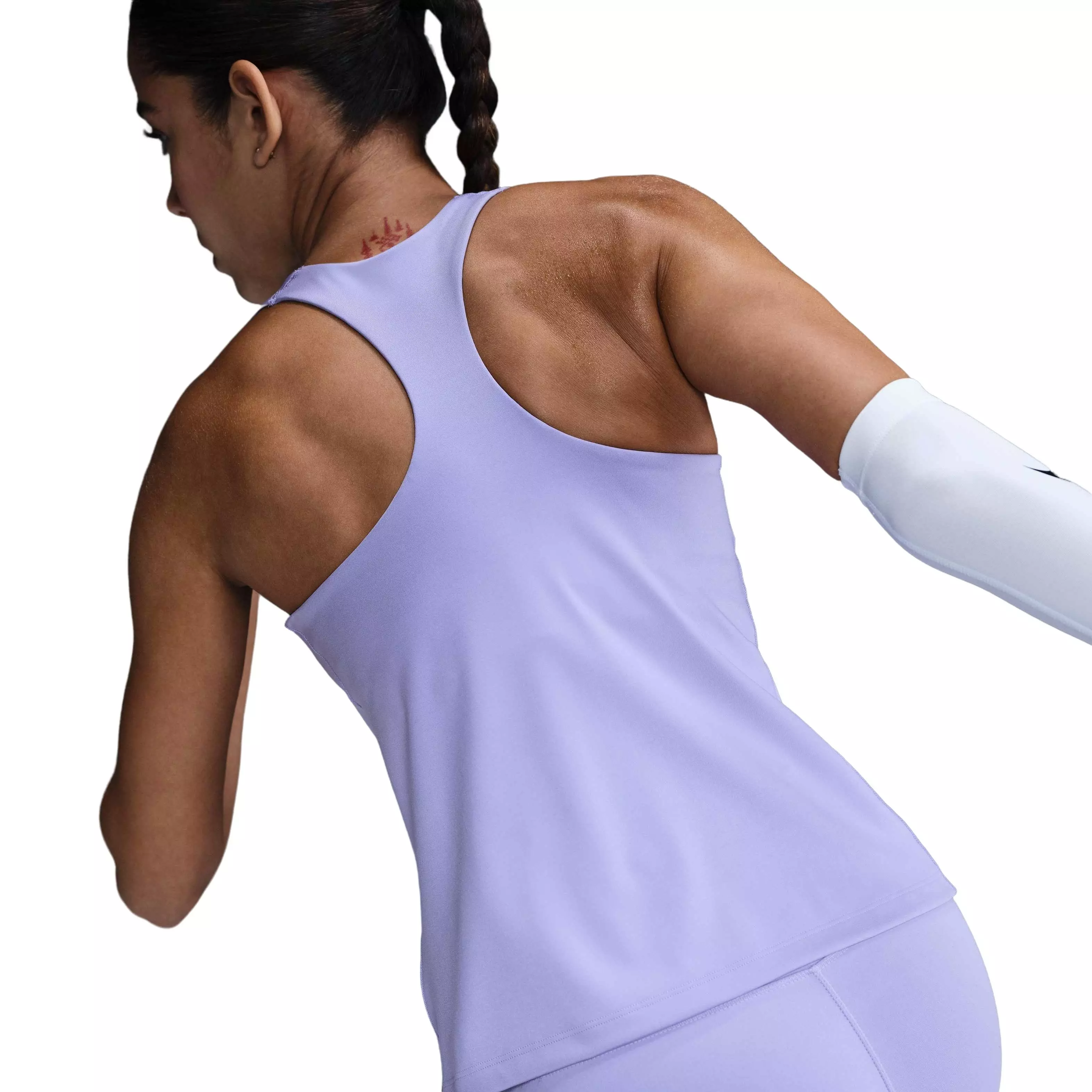 Nike Women's Dri-FIT Swoosh Med-Support Padded Sports Bra Tank -Purple - PURPLE