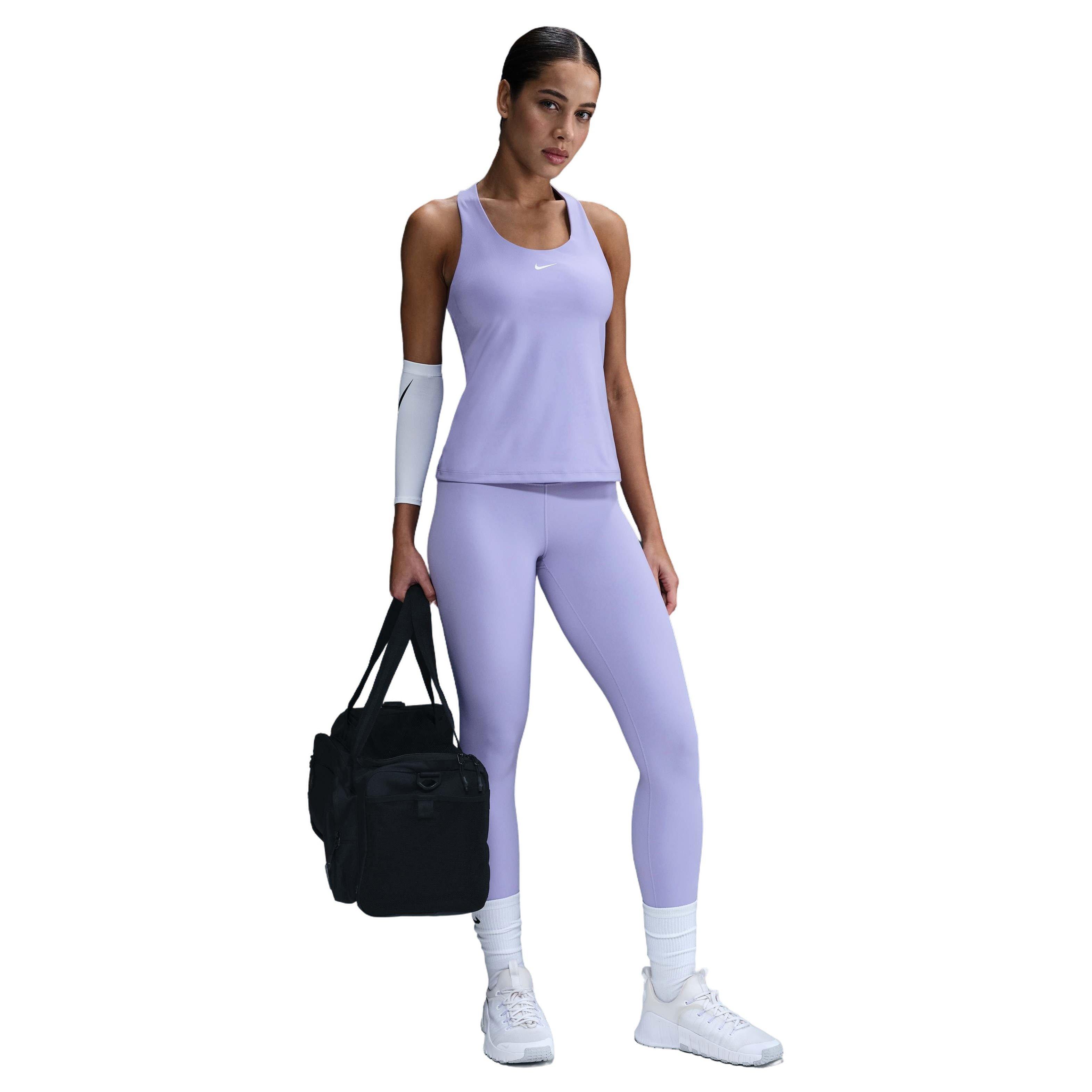 Nike Women's Dri-FIT Swoosh Med-Support Padded Sports Bra Tank - Purple - PURPLE Thumbnail View 4