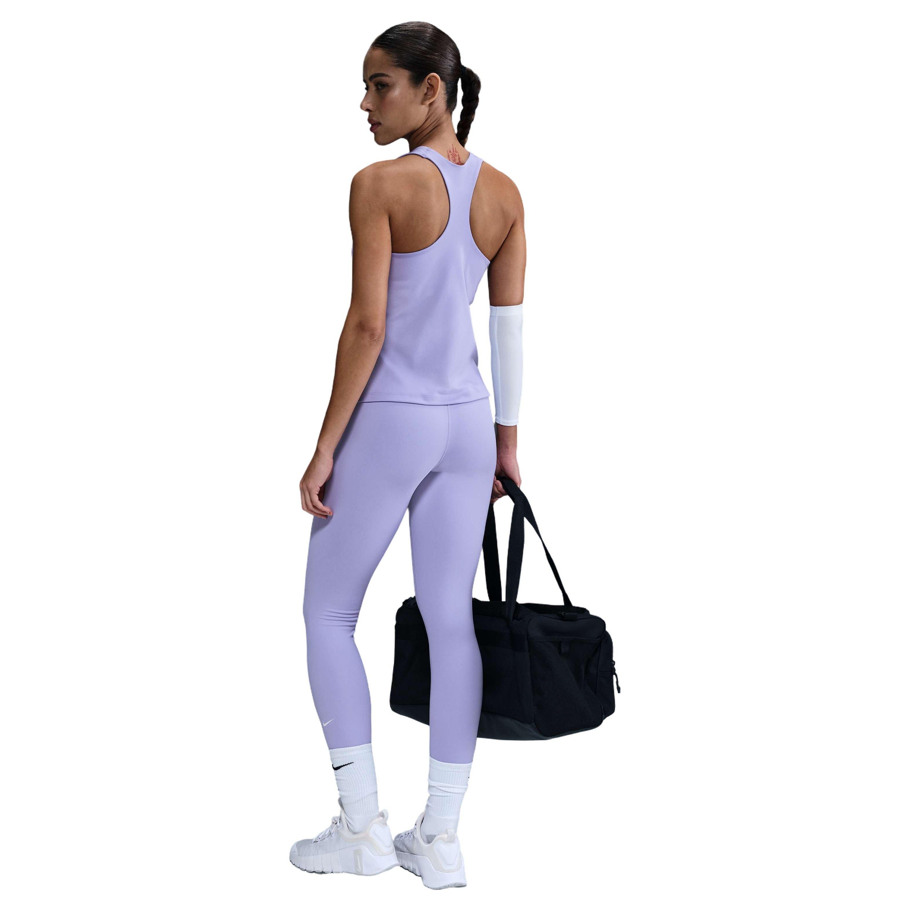 Nike Women's Dri-FIT Swoosh Med-Support Padded Sports Bra Tank -Purple - PURPLE Thumbnail View 5