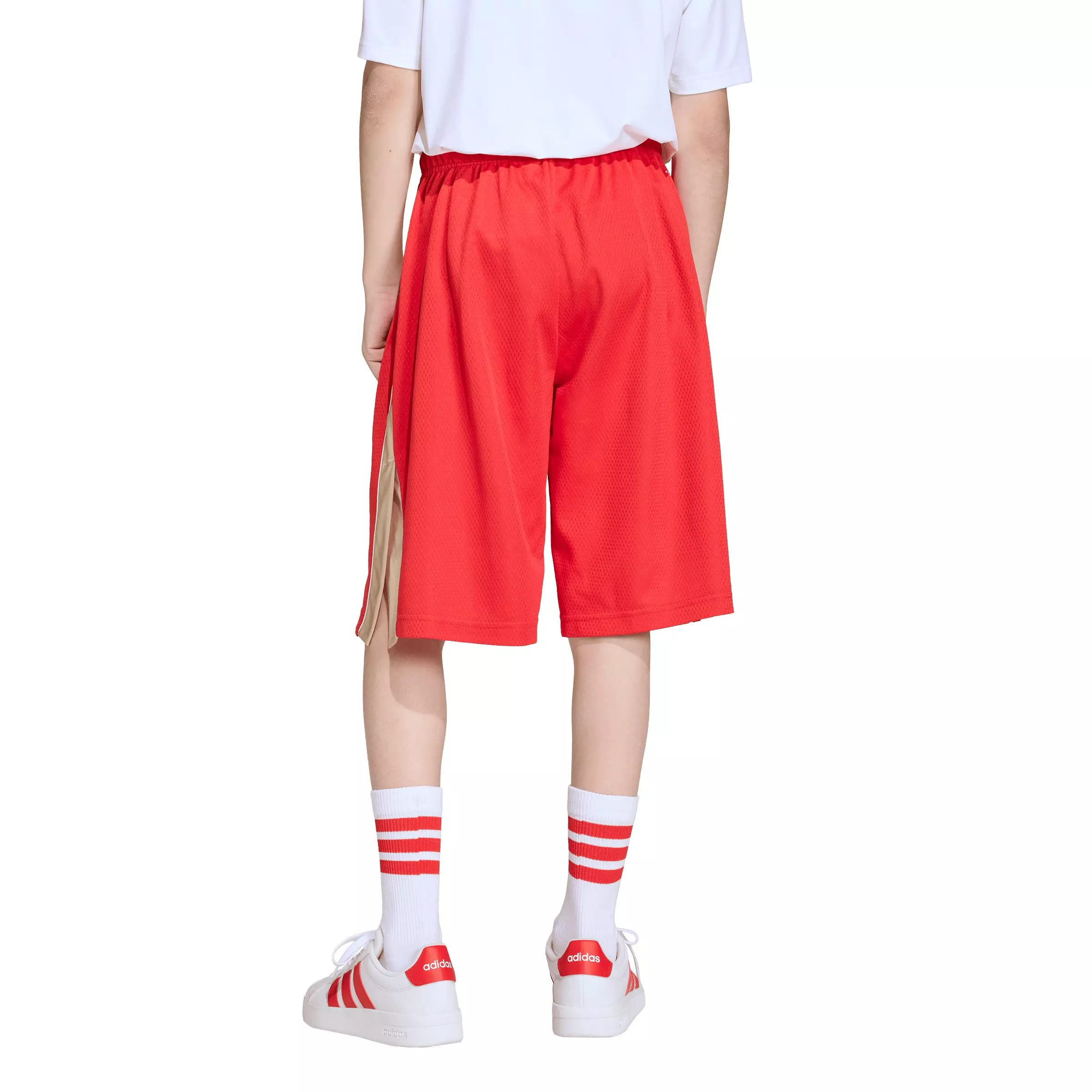 adidas Big Kids' Stadium Mesh Shorts - Red - RED