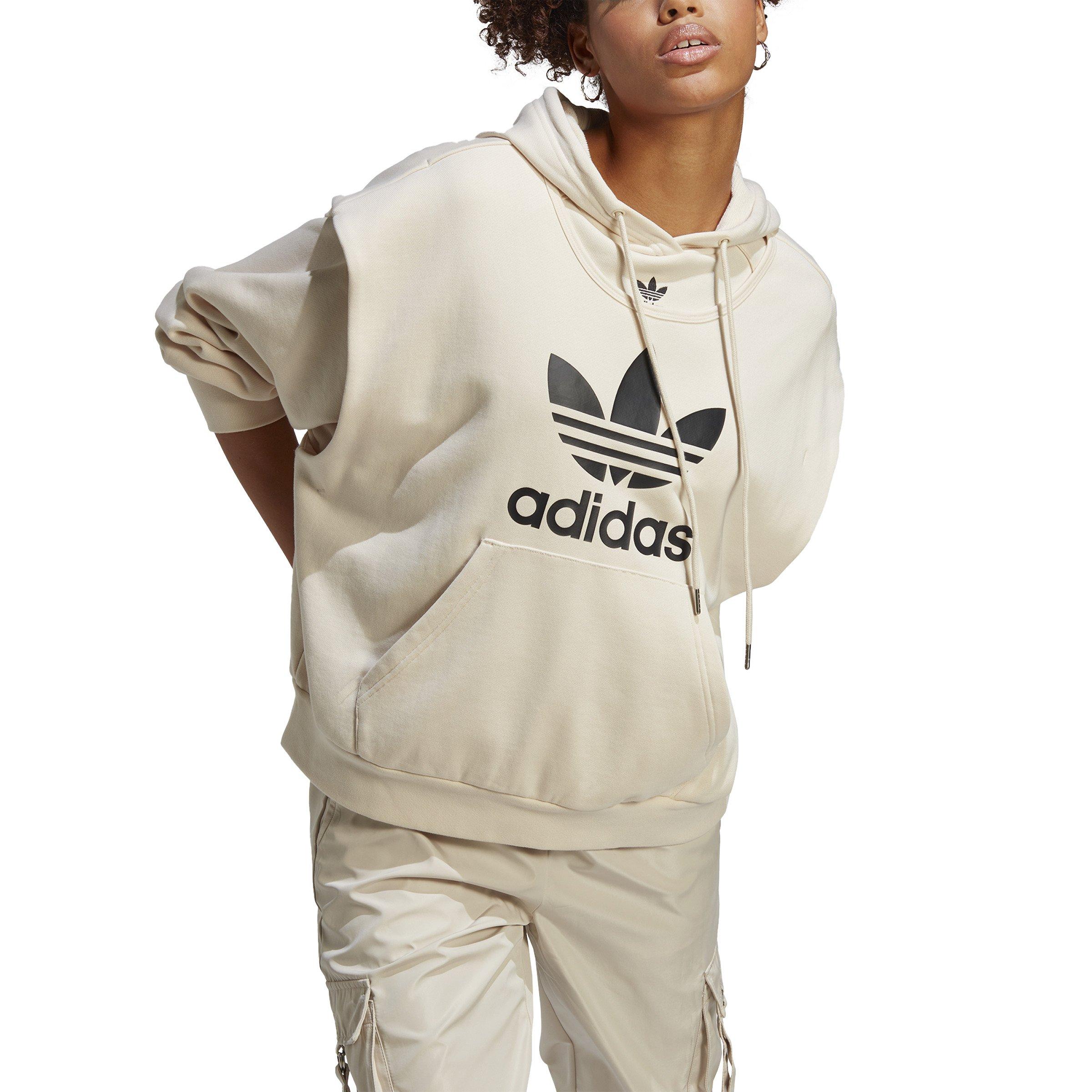 Adidas trefoil hoodie beige shop