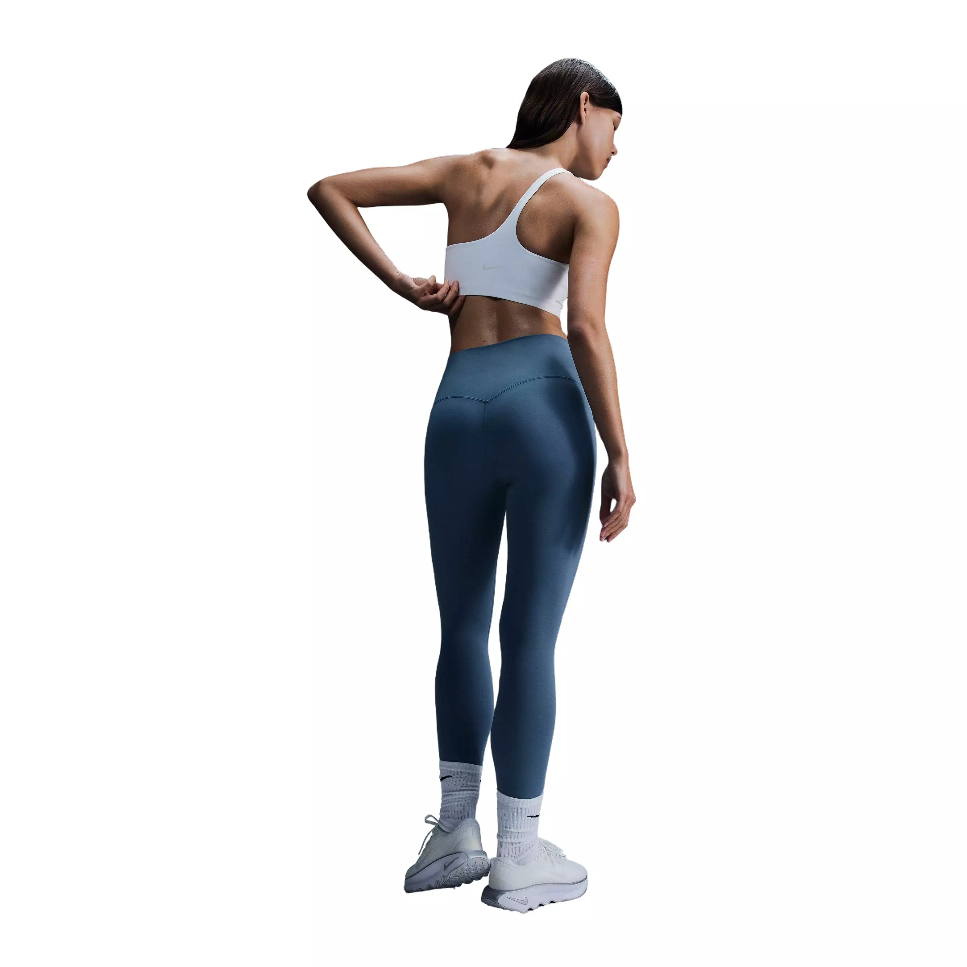 Nike Women's Dri-FIT Zenvy Gentle-Support High-Waisted 7/8 Leggings -Blue - BLUE