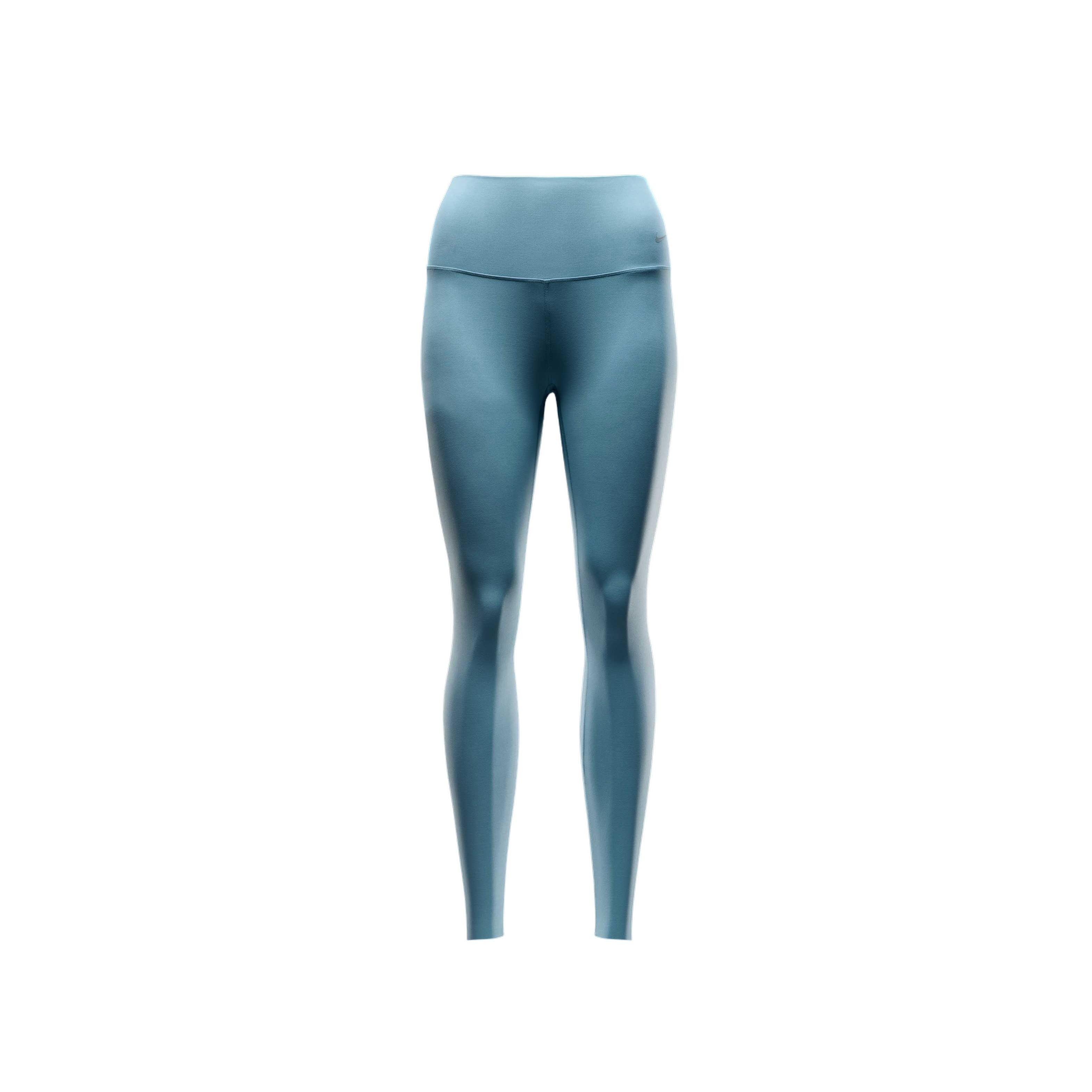 Nike Women's Dri-FIT Zenvy Gentle-Support High-Waisted 7/8 Leggings -Blue - BLUE Thumbnail View 6