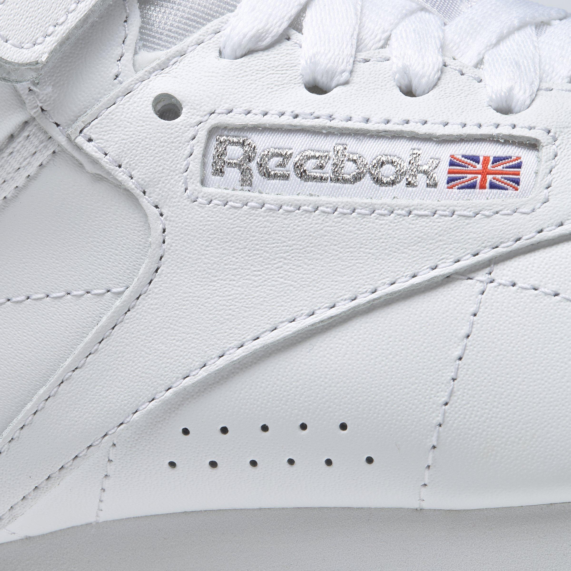 Reebok F/S Hi "White/Silver" Women's Shoe - WHITE/SILVER Thumbnail View 8