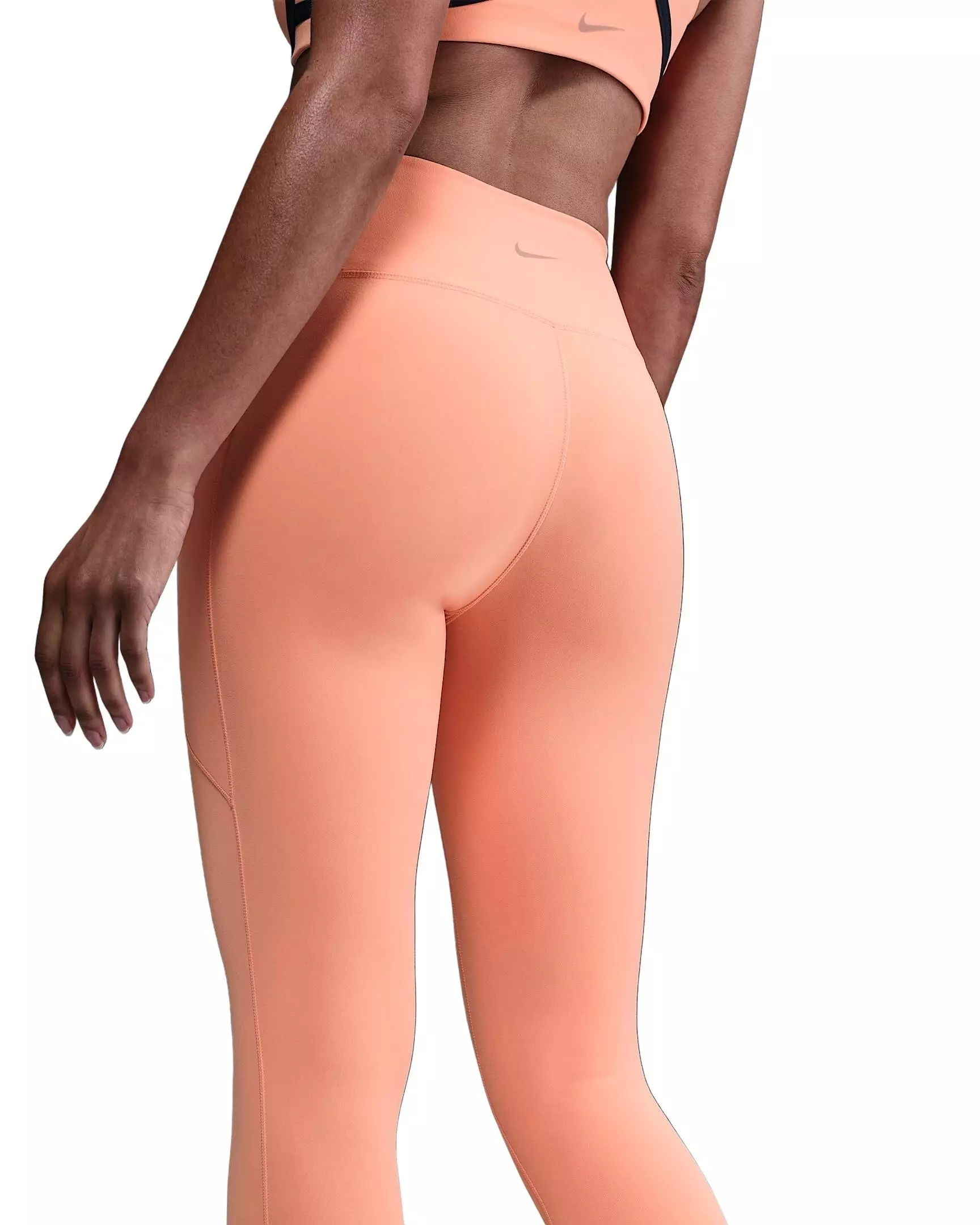 Nike Women's Dri-FIT One High-Waisted 7/8 Leggings with Pockets - APRICOT
