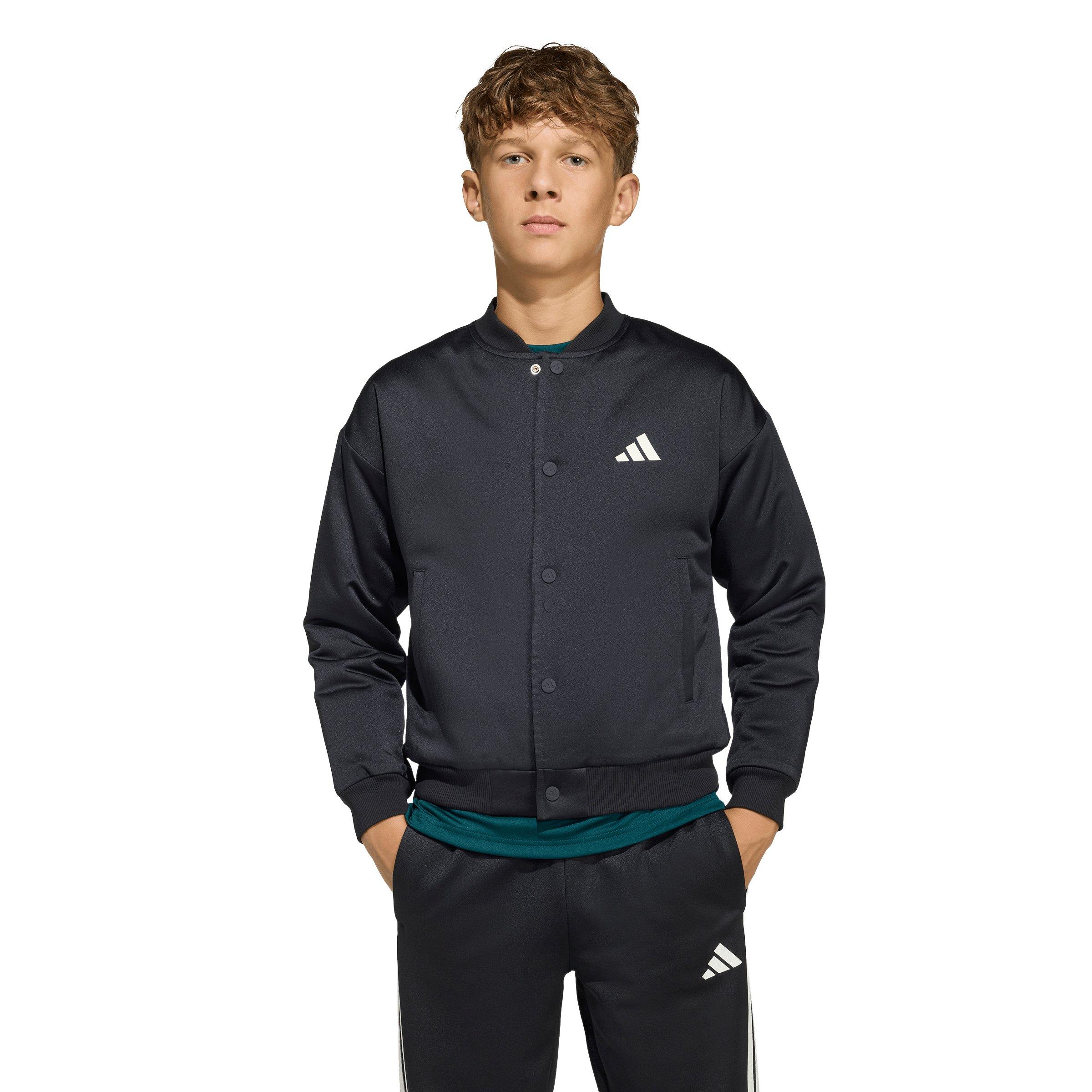 adidas Big Boys' Black Stadium Bomber Jacket