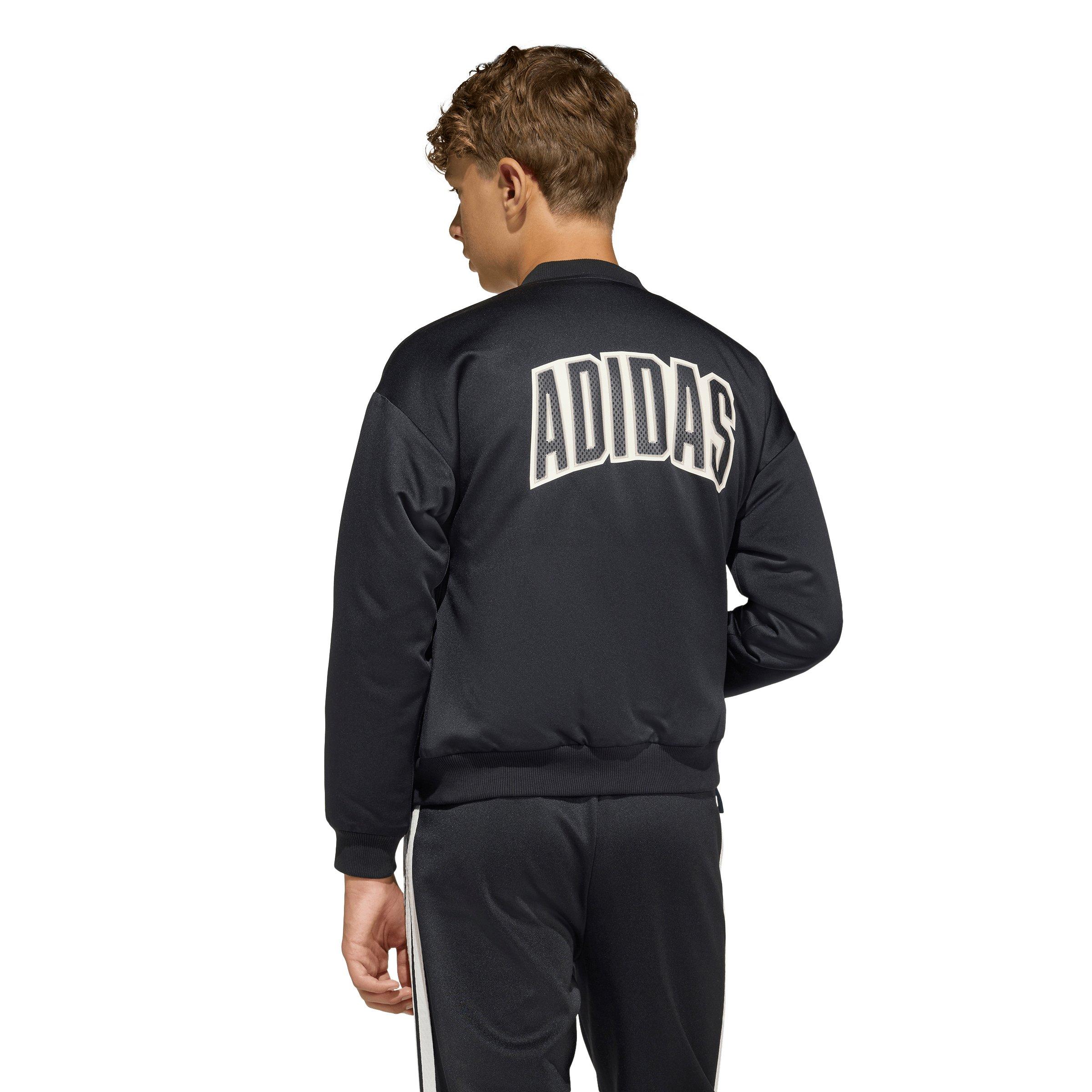 adidas Big Boys' Black Stadium Bomber Jacket
