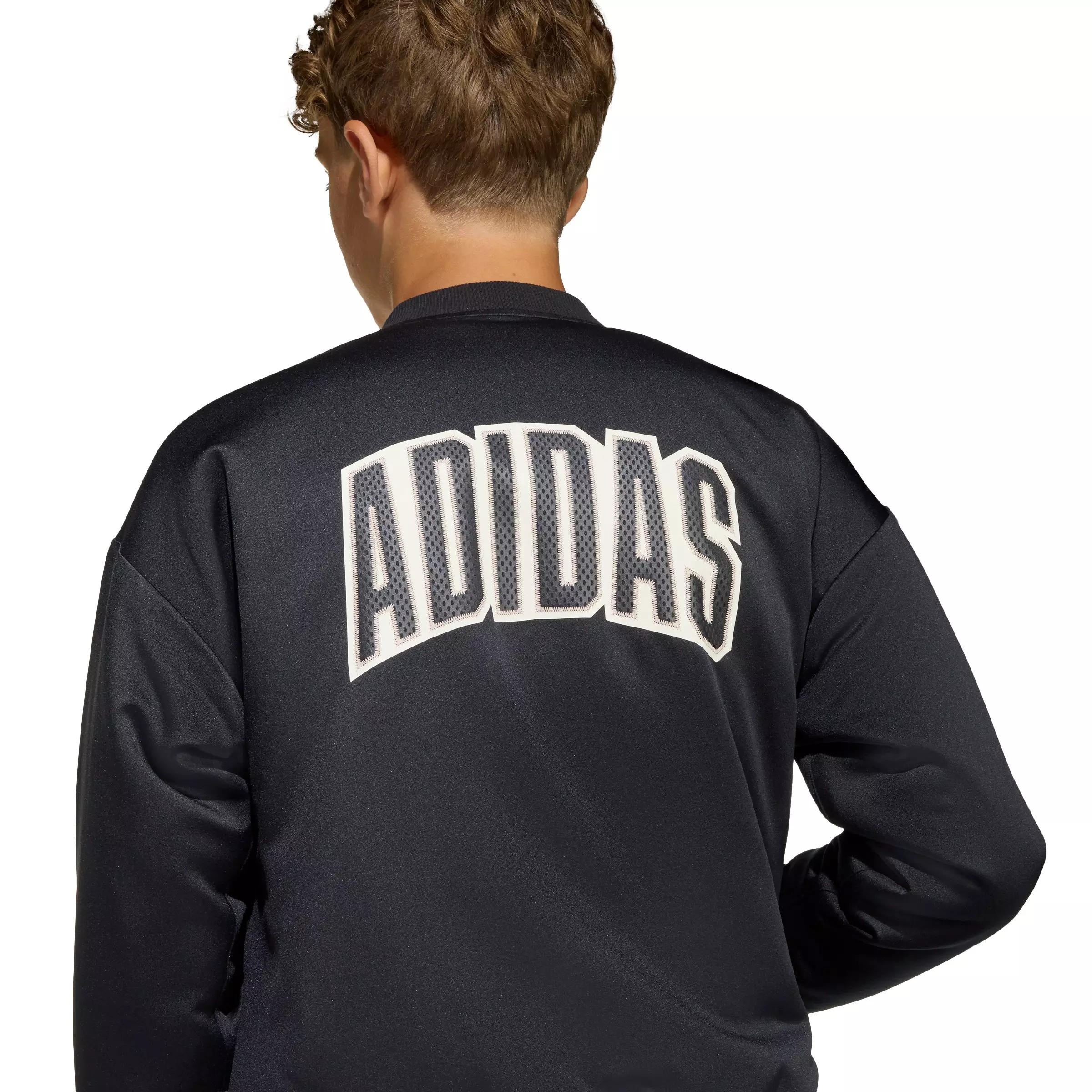adidas Big Boys' Stadium Bomber Jacket - Black - BLACK