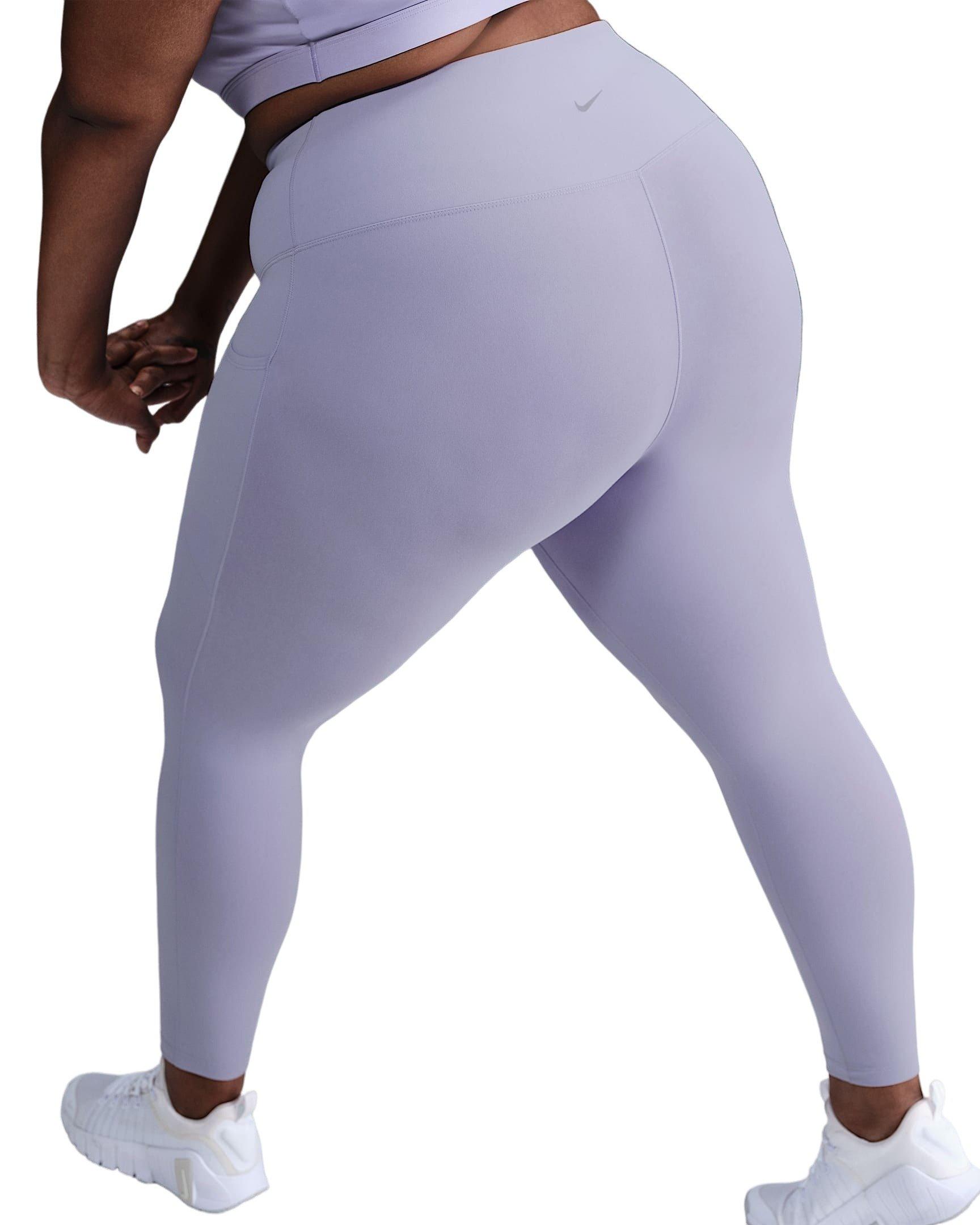 Nike Women's Dri-FIT One High-Waisted 7/8 Leggings with Pockets -Purple - PURPLE Thumbnail View 2