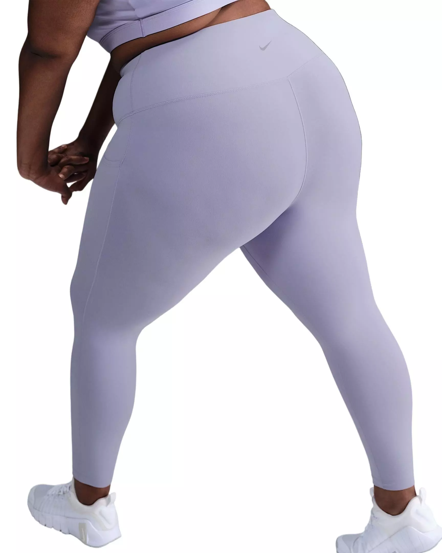 Nike Women's Dri-FIT One High-Waisted 7/8 Leggings with Pockets -Purple - PURPLE