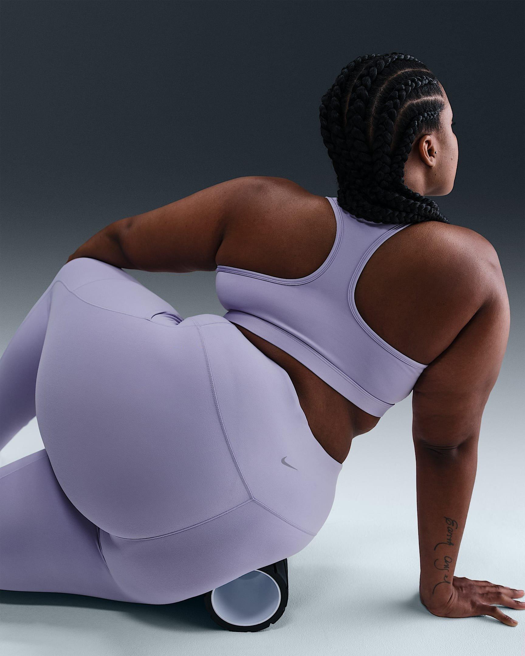 Nike Women's Dri-FIT One High-Waisted 7/8 Leggings with Pockets -Purple - PURPLE Thumbnail View 3