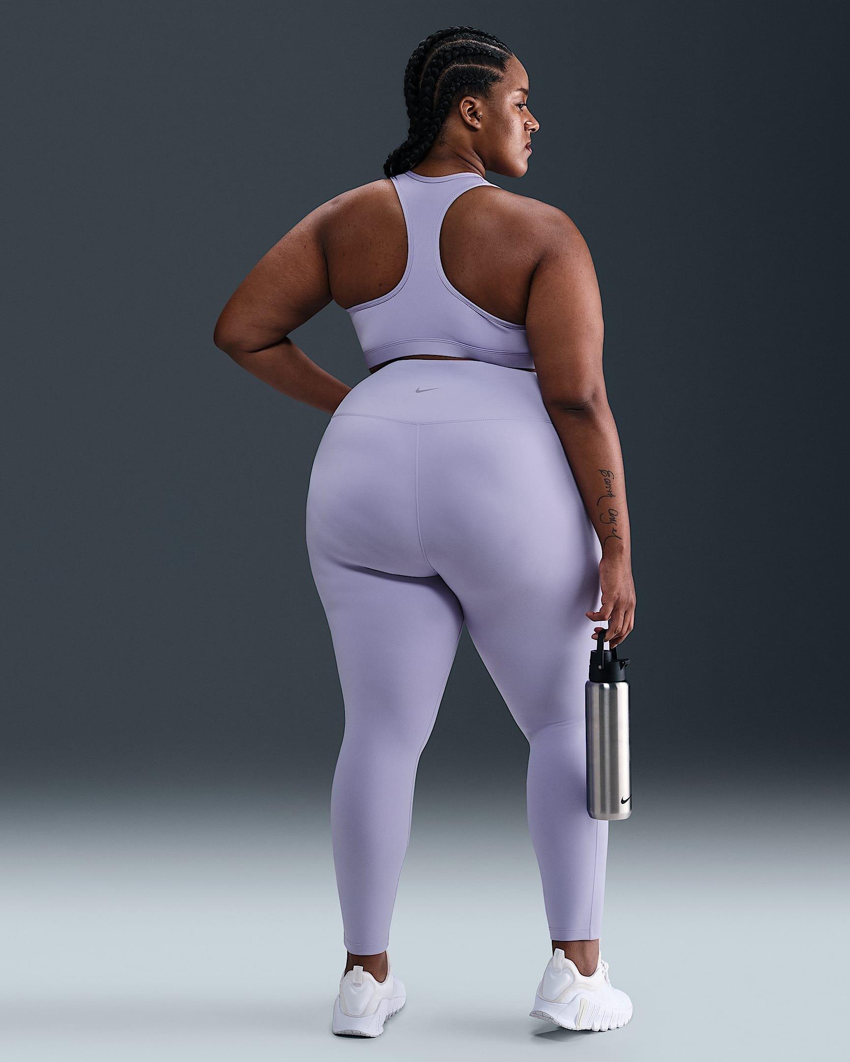 Nike Women's Dri-FIT One High-Waisted 7/8 Leggings with Pockets -Purple - PURPLE Thumbnail View 6