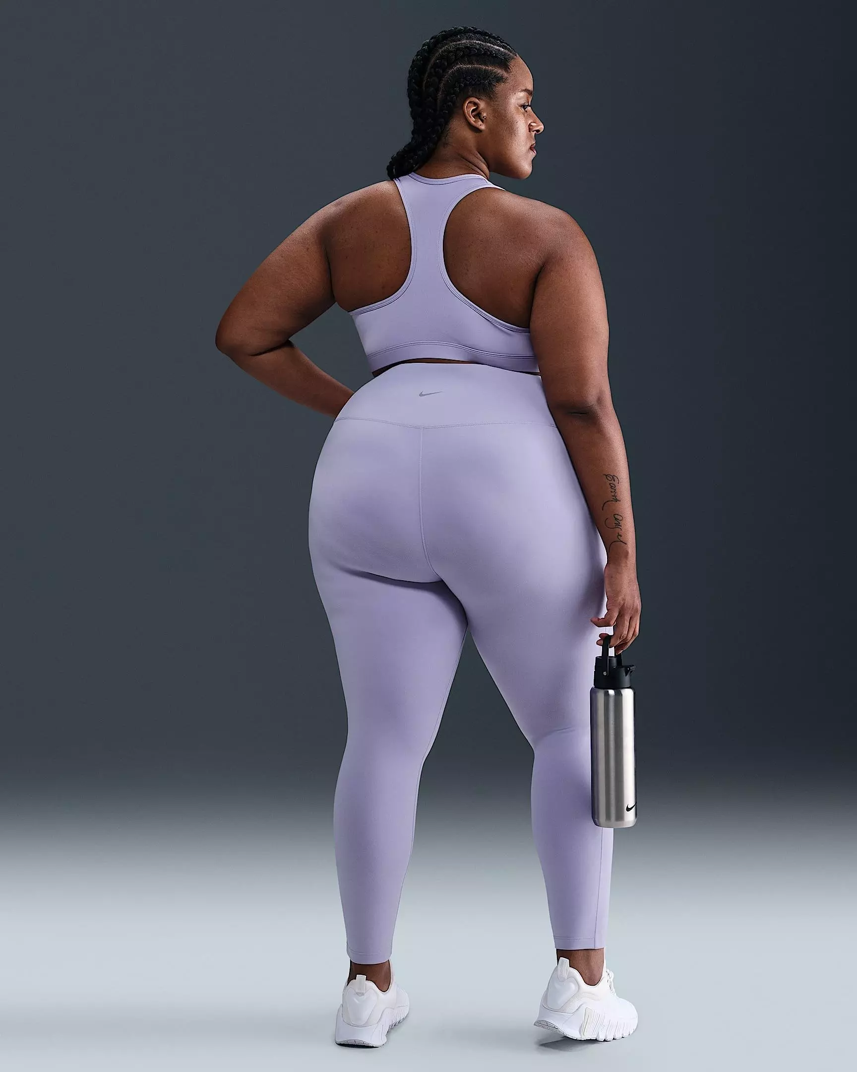 Nike Women's Dri-FIT One High-Waisted 7/8 Leggings with Pockets -Purple - PURPLE