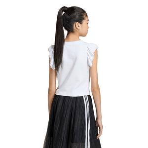 adidas Originals Big Girls' Slim Lace T-Shirt - White