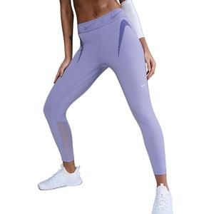 Nike Women's Pro Mid-Rise 7/8 Graphic Leggings -Purple