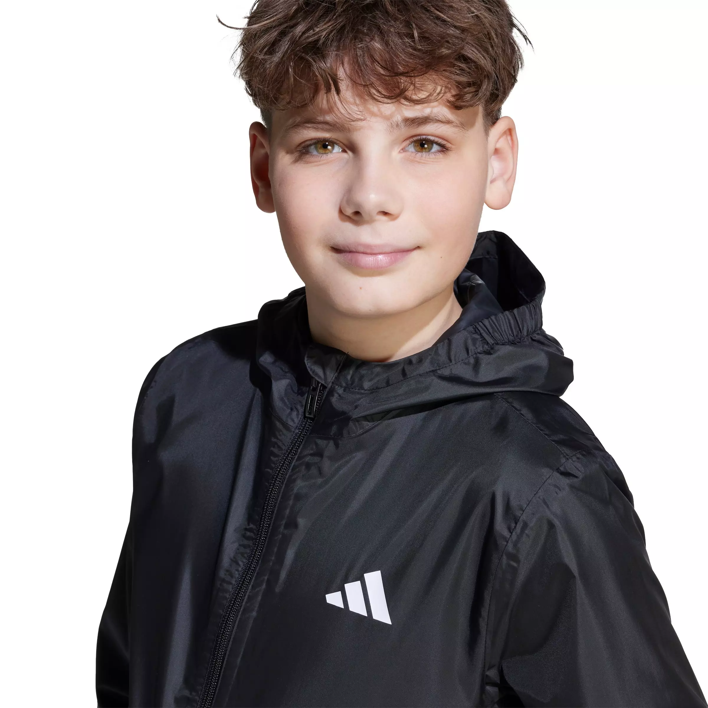 adidas Big Boys' CLIMAPROOF Rain Jacket - Black - BLACK