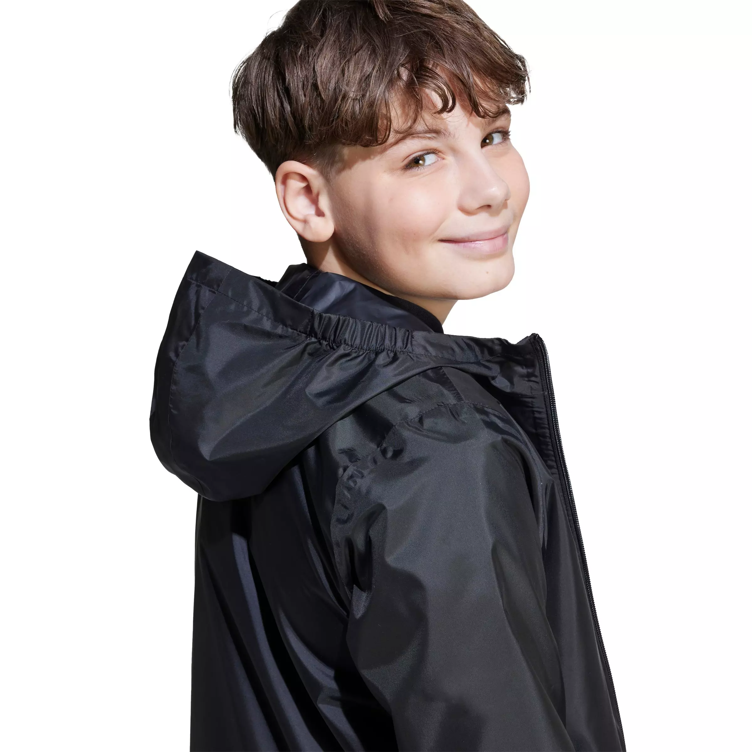 adidas Big Boys' CLIMAPROOF Rain Jacket - Black - BLACK
