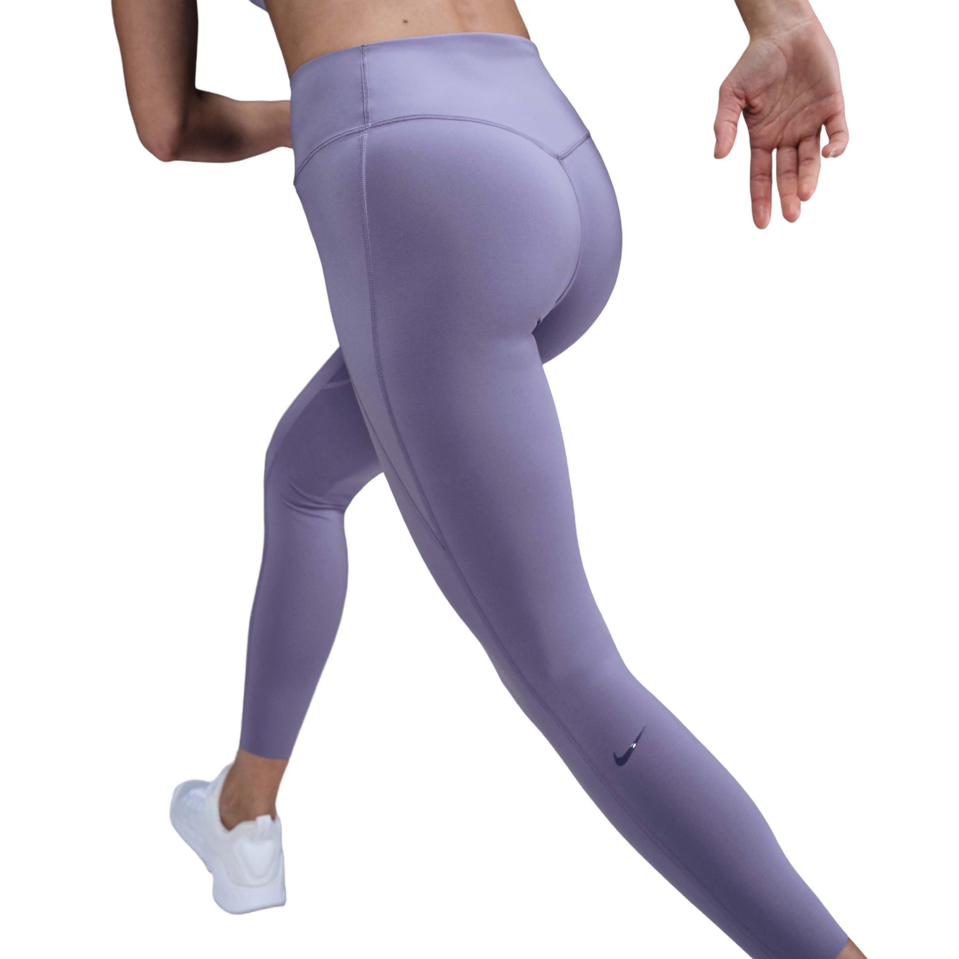 Nike Women's Dri-FIT Universa Med-Support High-Waisted 7/8 Leggings w/ Pockets -Purple - PURPLE Thumbnail View 2