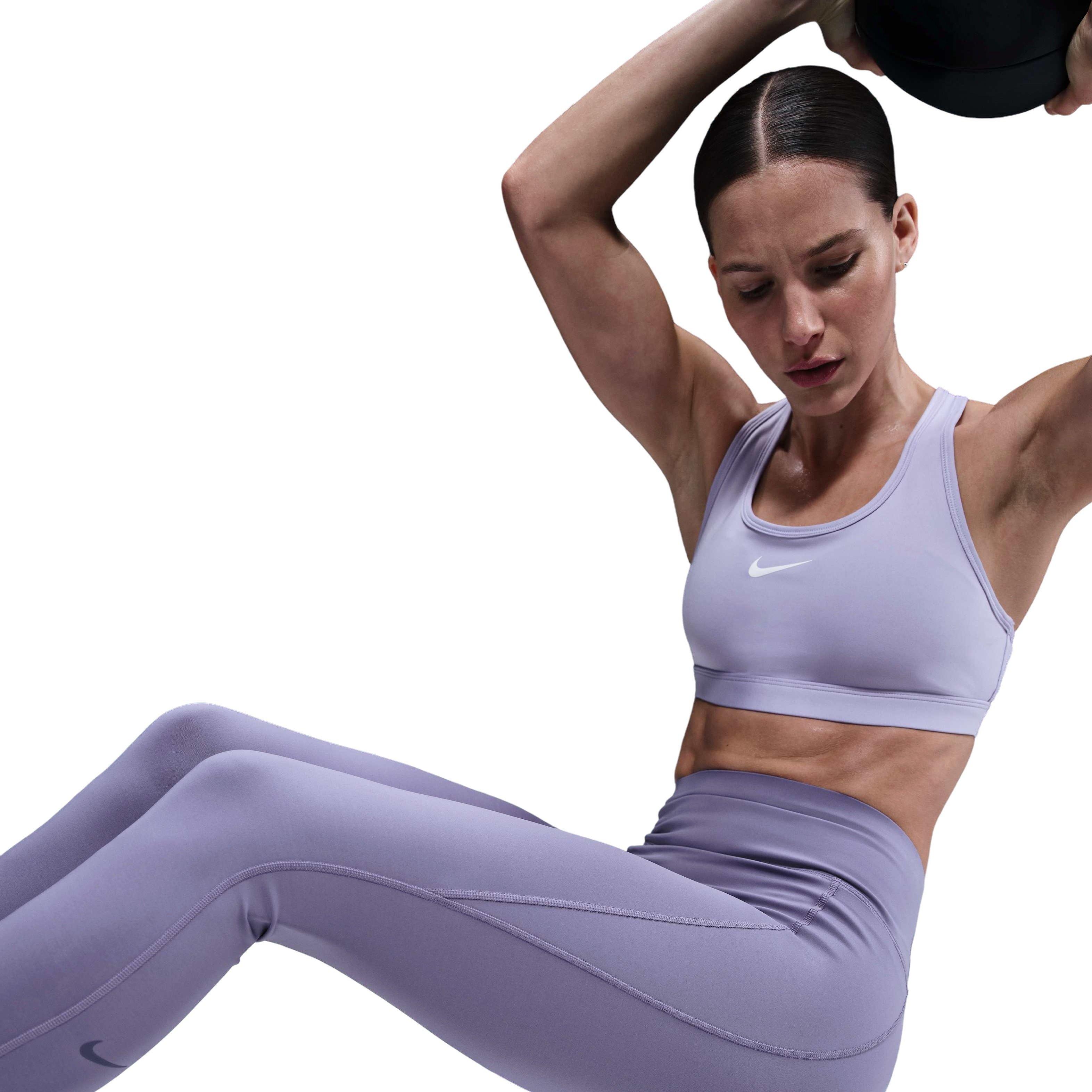 Nike Women's Dri-FIT Universa Med-Support High-Waisted 7/8 Leggings w/ Pockets -Purple - PURPLE Thumbnail View 5