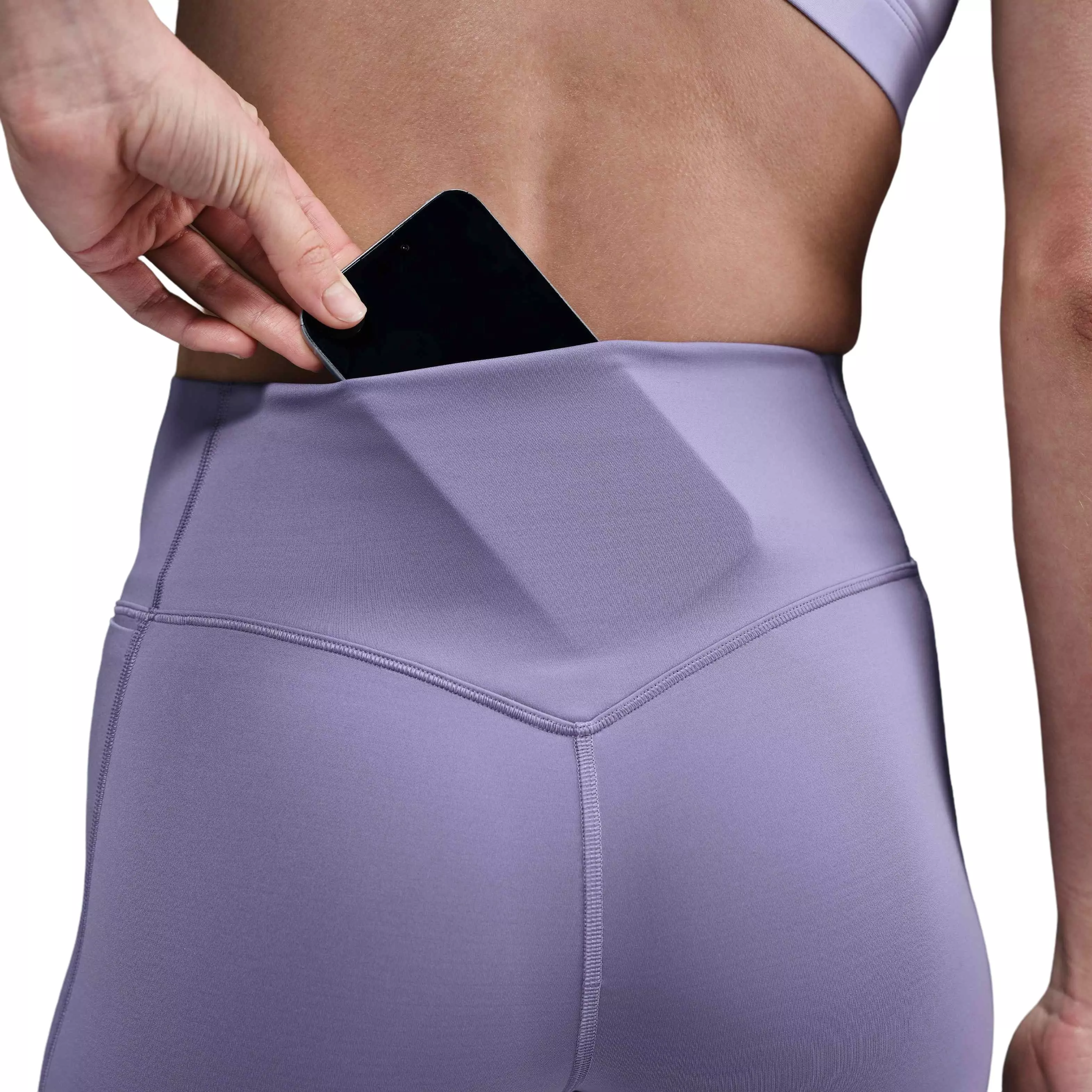 Nike Women's Dri-FIT Universa Med-Support High-Waisted 7/8 Leggings w/ Pockets -Purple - PURPLE