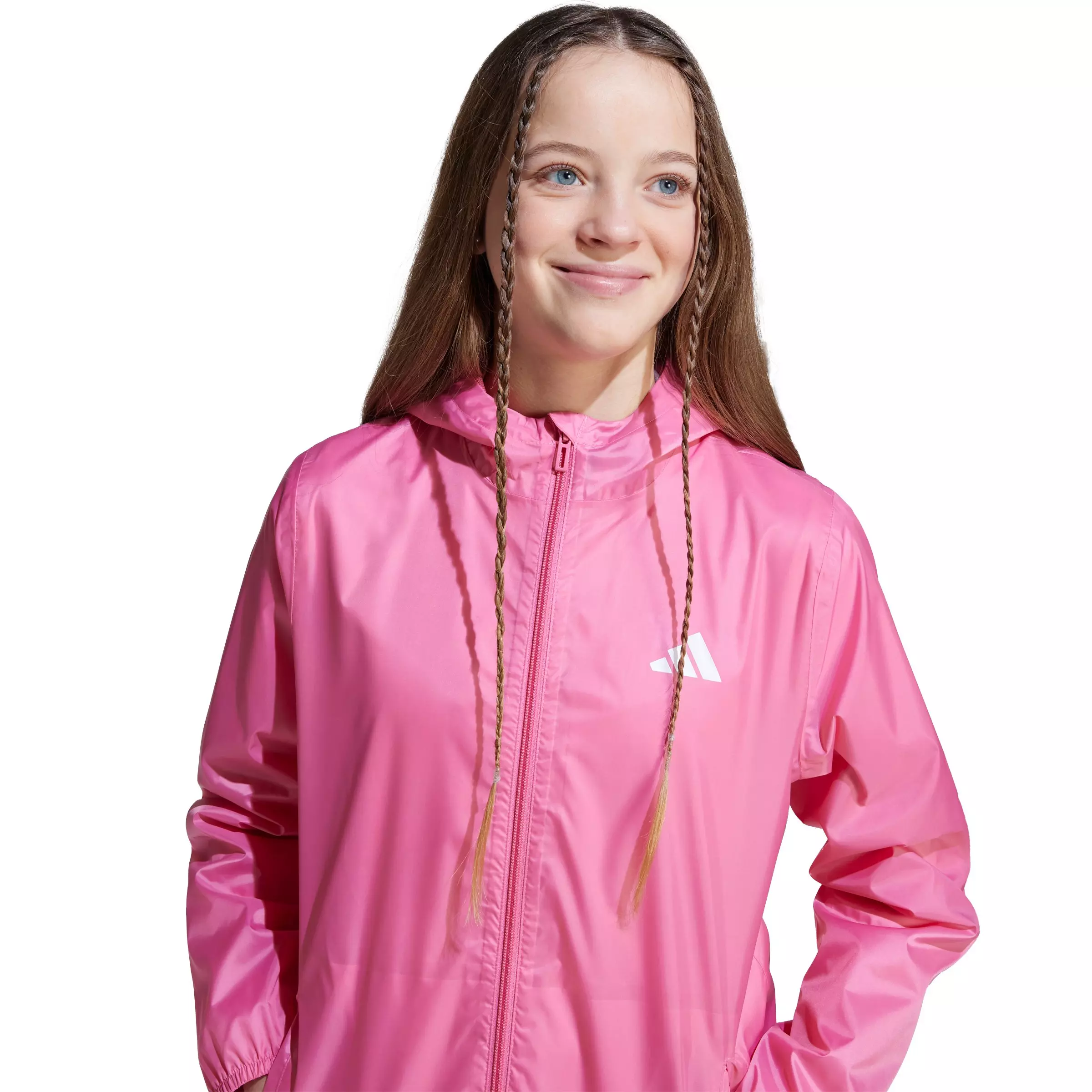 adidas Big Girls' Rain Jacket - Pink - PINK