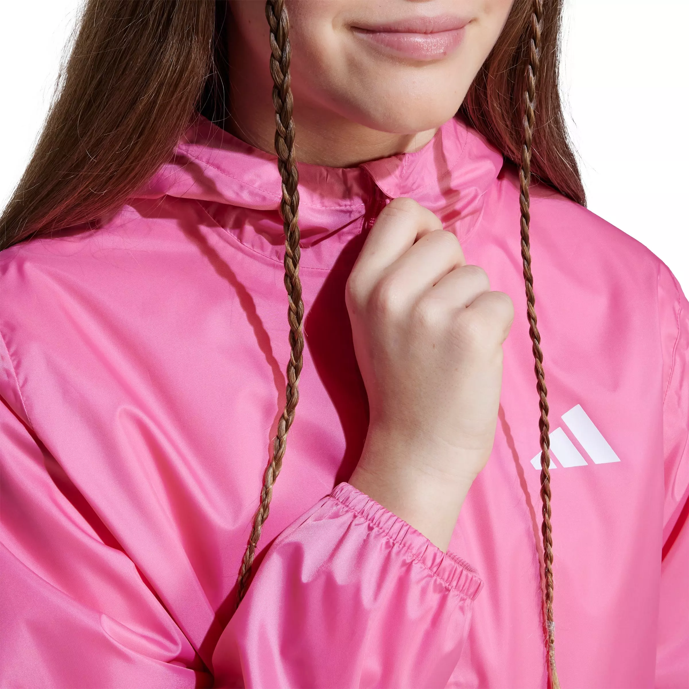 adidas Big Girls' Rain Jacket - Pink - PINK
