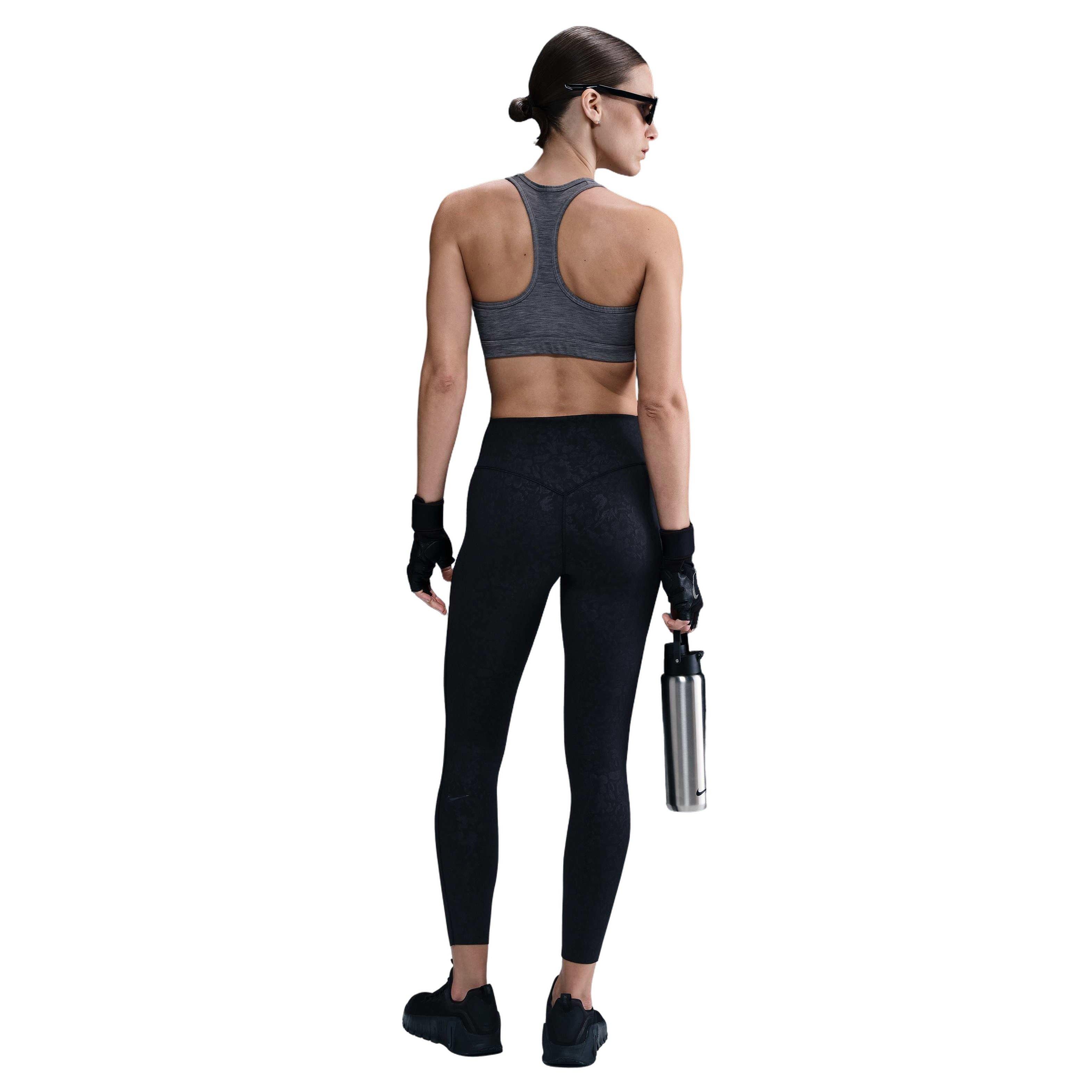 Nike Women's Medium-Support High-Waisted 7/8 Leggings - BLACK Thumbnail View 4