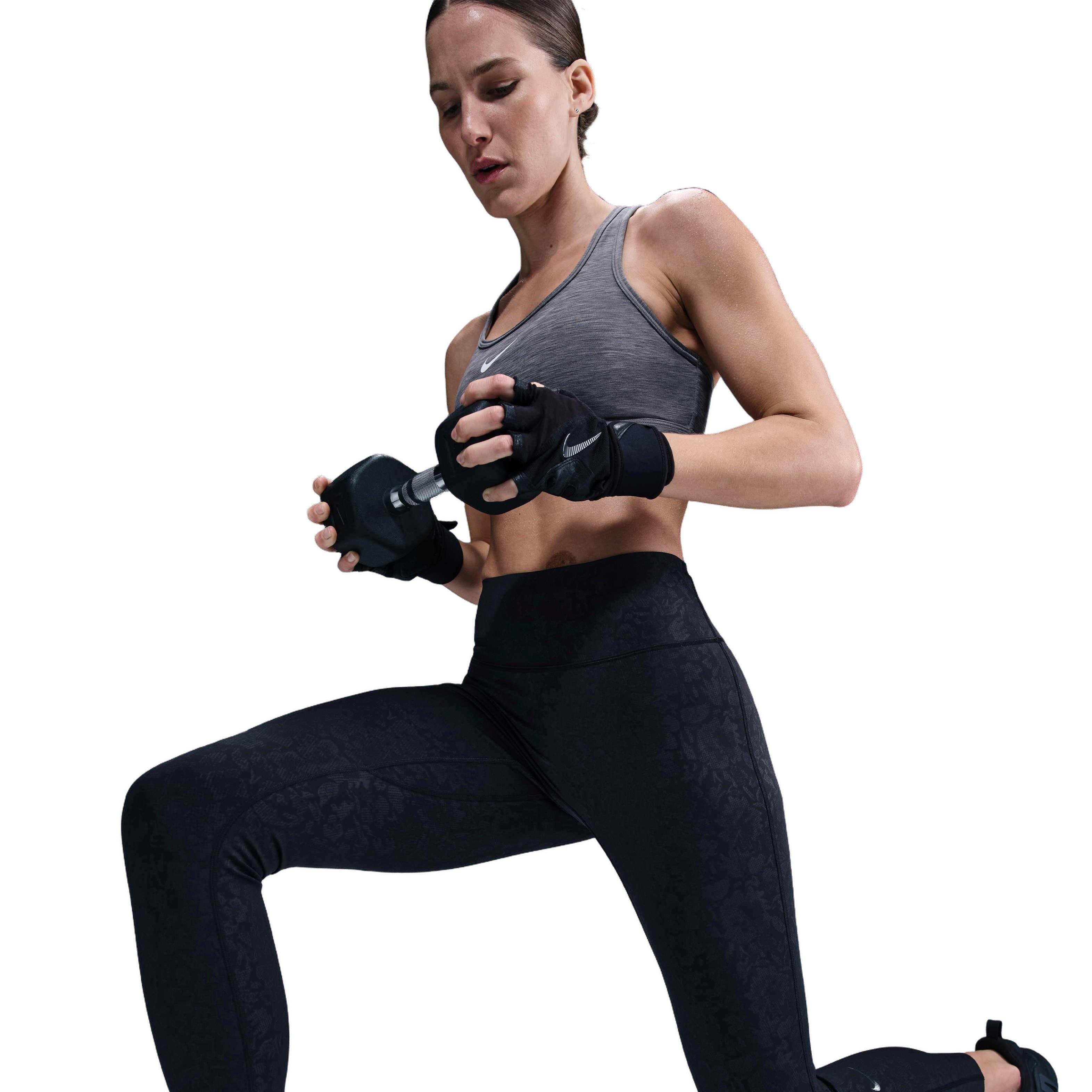 Nike Women's Medium-Support High-Waisted 7/8 Leggings - BLACK Thumbnail View 5