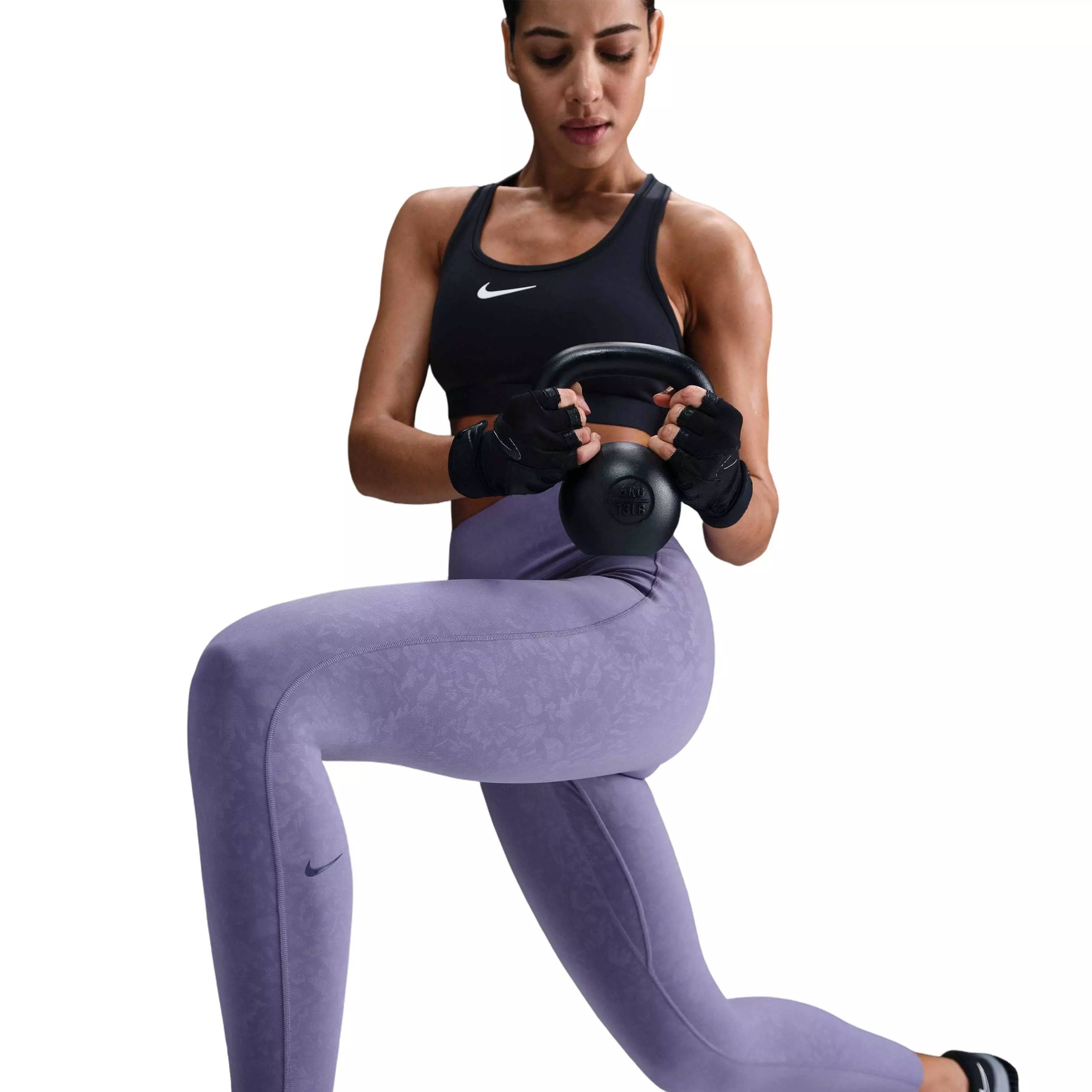 Nike Women's Medium-Support High-Waisted 7/8 Leggings - PURPLE