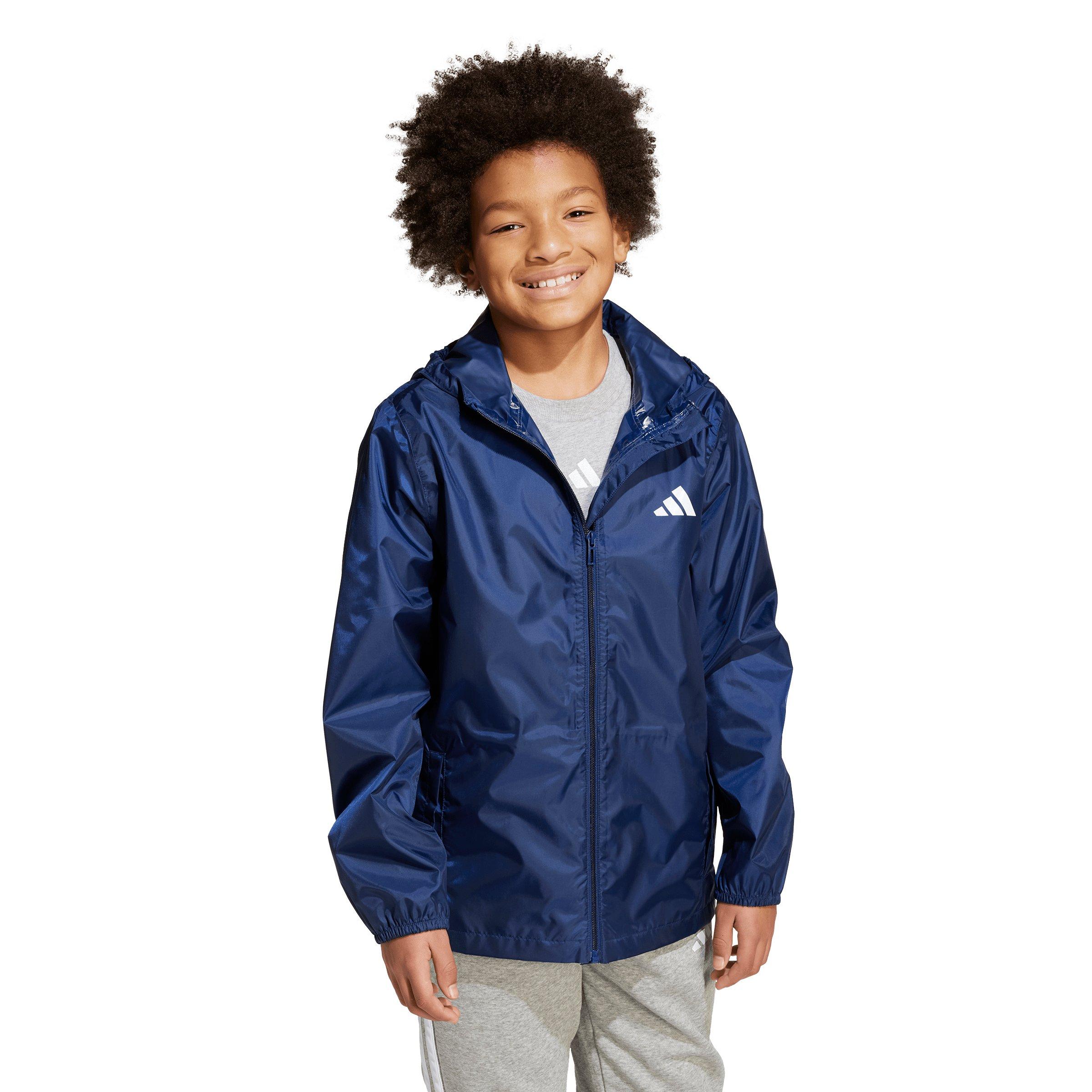 adidas CLIMAPROOF Big Boys' Dark Blue Rain Jacket