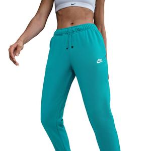 Nike Women's Sportswear Club Fleece Mid-Rise Joggers -Turquoise