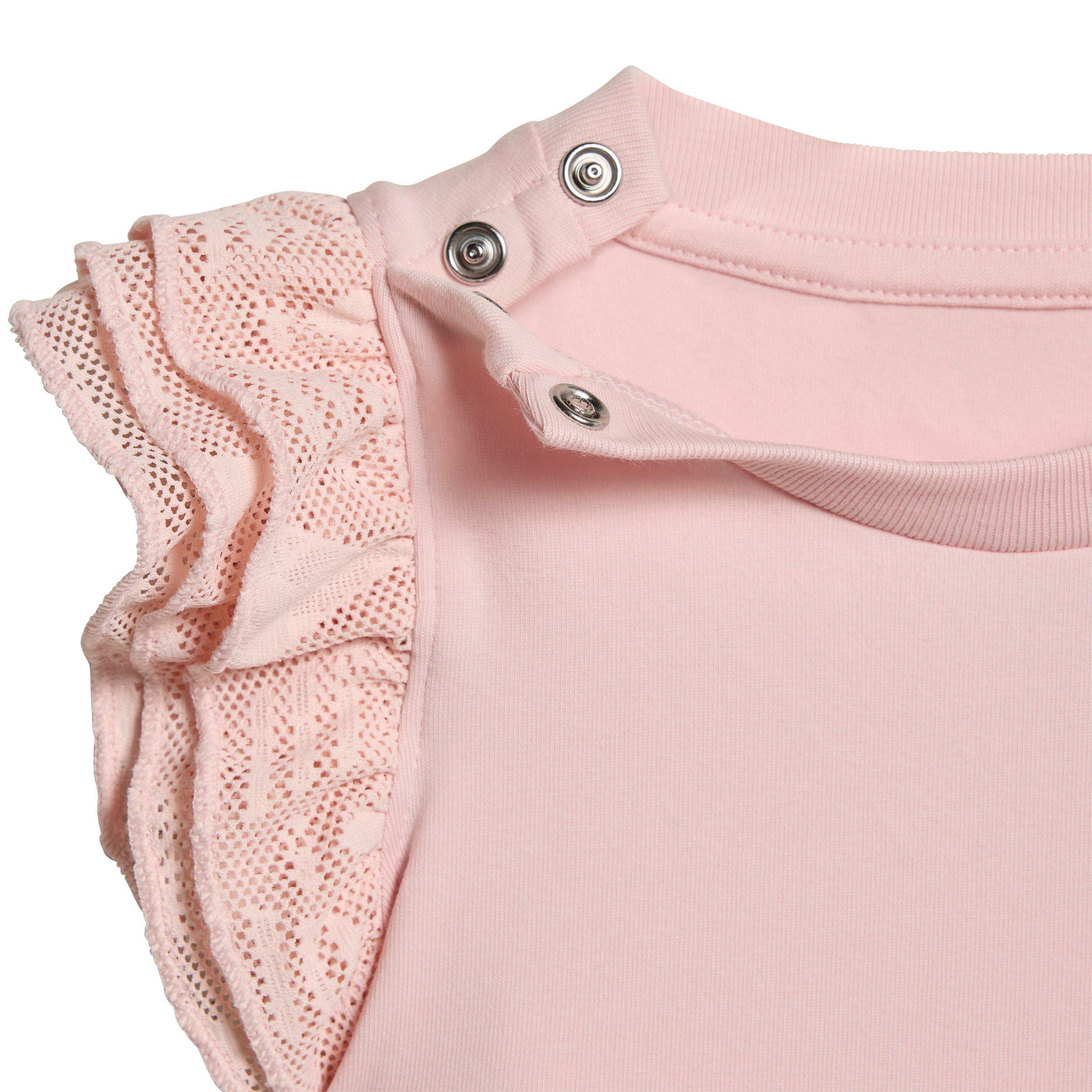 adidas Originals Infant Girls' Pink Lace 3/4 Tights and Tee Set