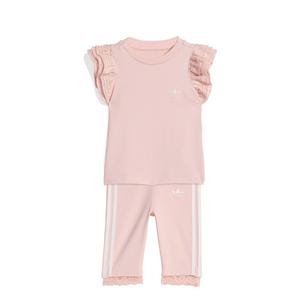 adidas Originals Infant Girls' Lace 3/4 Tights and Tee Set - Pink