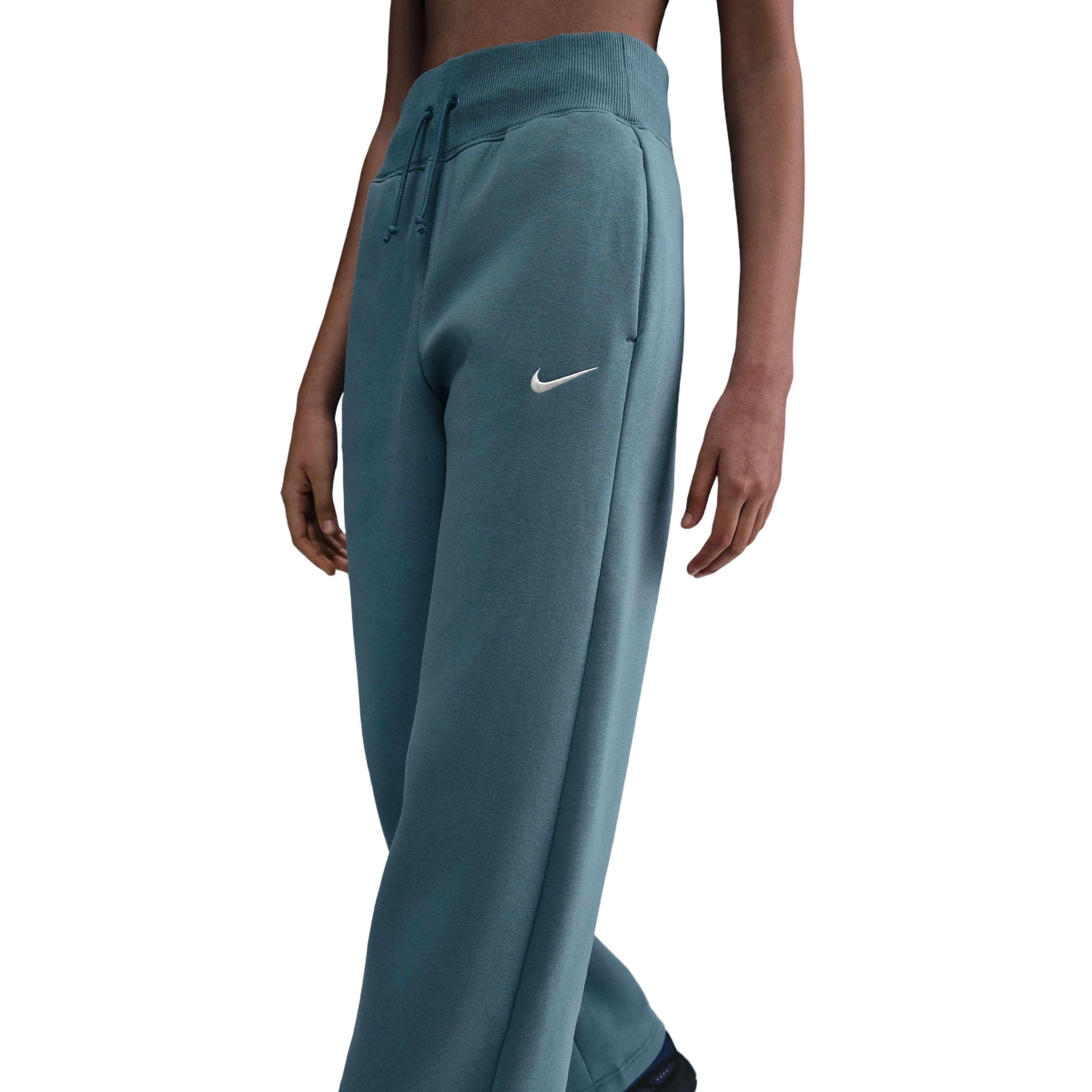 Nike Women's Sportswear Phoenix Fleece HR Wide-Leg Sweatpants - BLUE Thumbnail View 1
