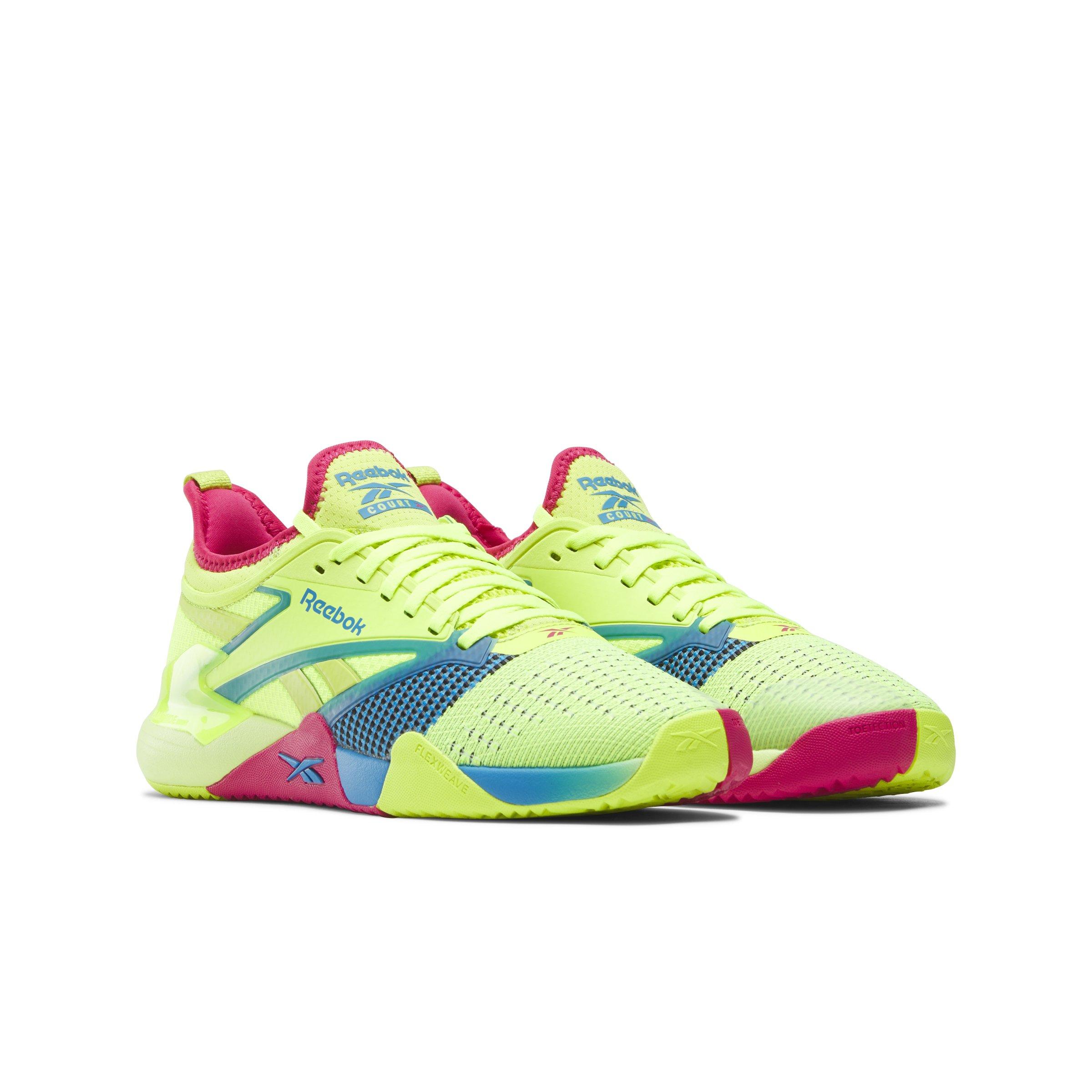 Reebok Nano Court "Digital Lime/Aqua/Bold Pink" Women's Shoe - LIME/AQUA/PINK Thumbnail View 2